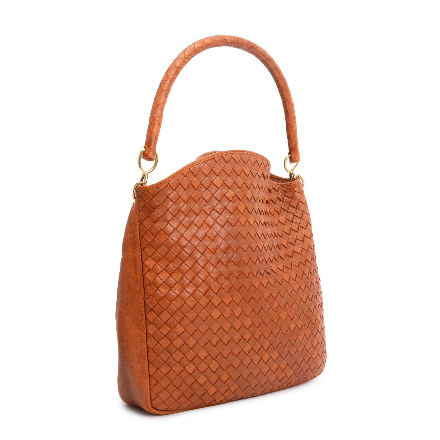 Bottega Veneta Tan Intrecciato Leather Small Hobo