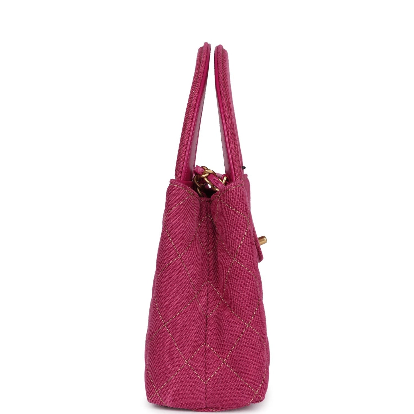 Chanel Small Kelly Shopper Pink Washed Brushed Gold Hardware Handbag