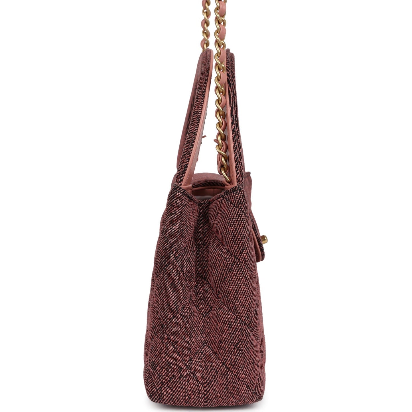 Chanel Small Kelly Shopper Pink Washed Brushed Gold Hardware Crossbody