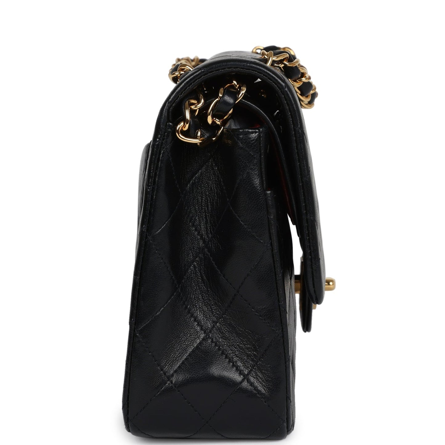 Chanel Medium Classic Double Flap Black Lambskin Gold Hardware Shoulder Bag