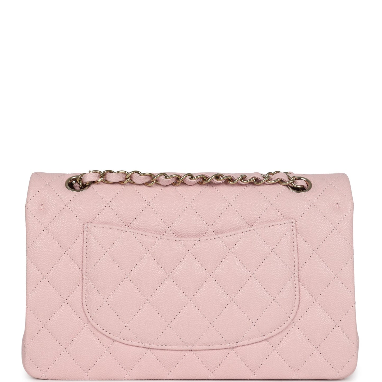 Chanel Medium Classic Double Flap Light Pink Caviar Light Gold Hardware Crossbody