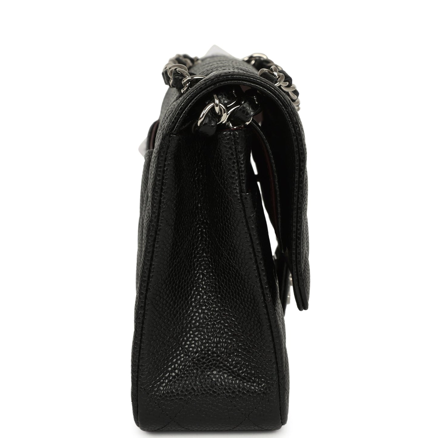 Chanel Medium Classic Double Flap Black Caviar Silver Hardware Shoulder Bag