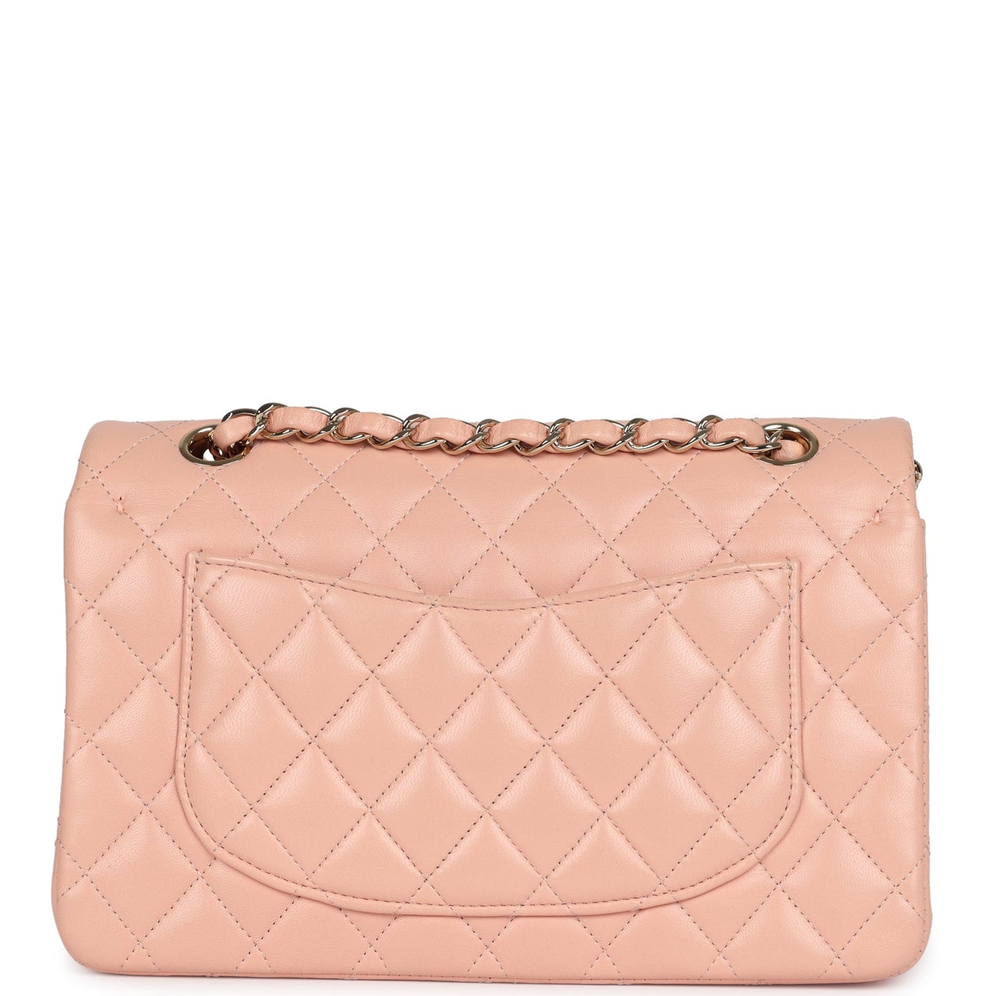 Chanel Small Classic Double Flap Light Pink Lambskin Gold Hardware Shoulder Bag