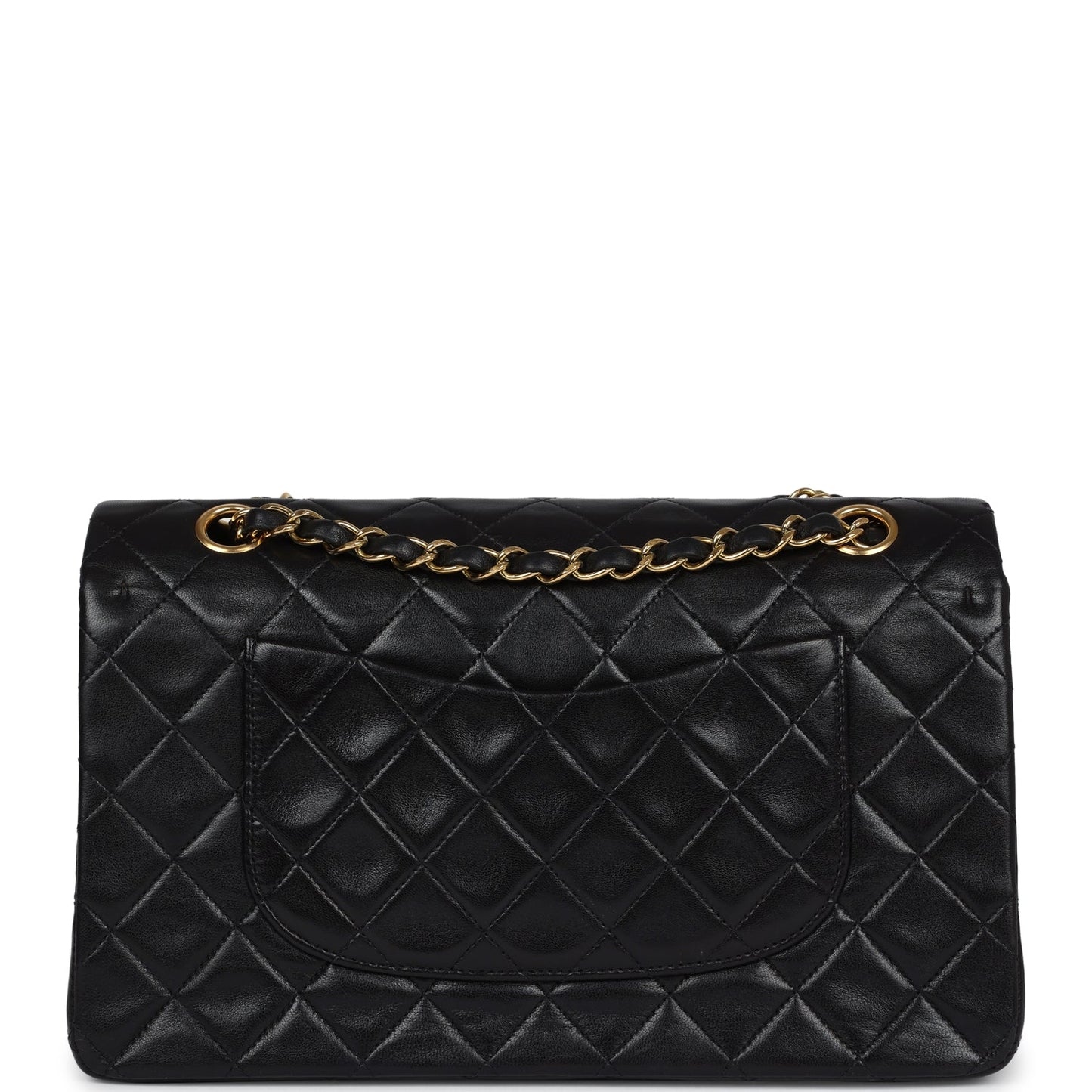 Chanel Medium Classic Double Flap Black Lambskin Gold Hardware Shoulder Bag