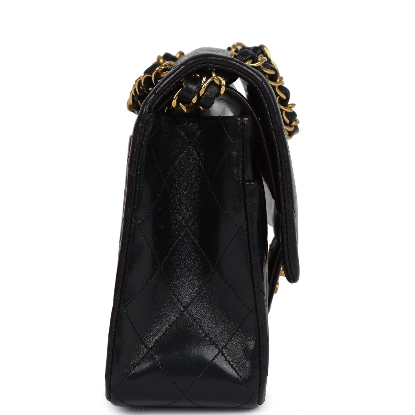 Chanel Medium Classic Double Flap Bag Black Lambskin Gold Hardware