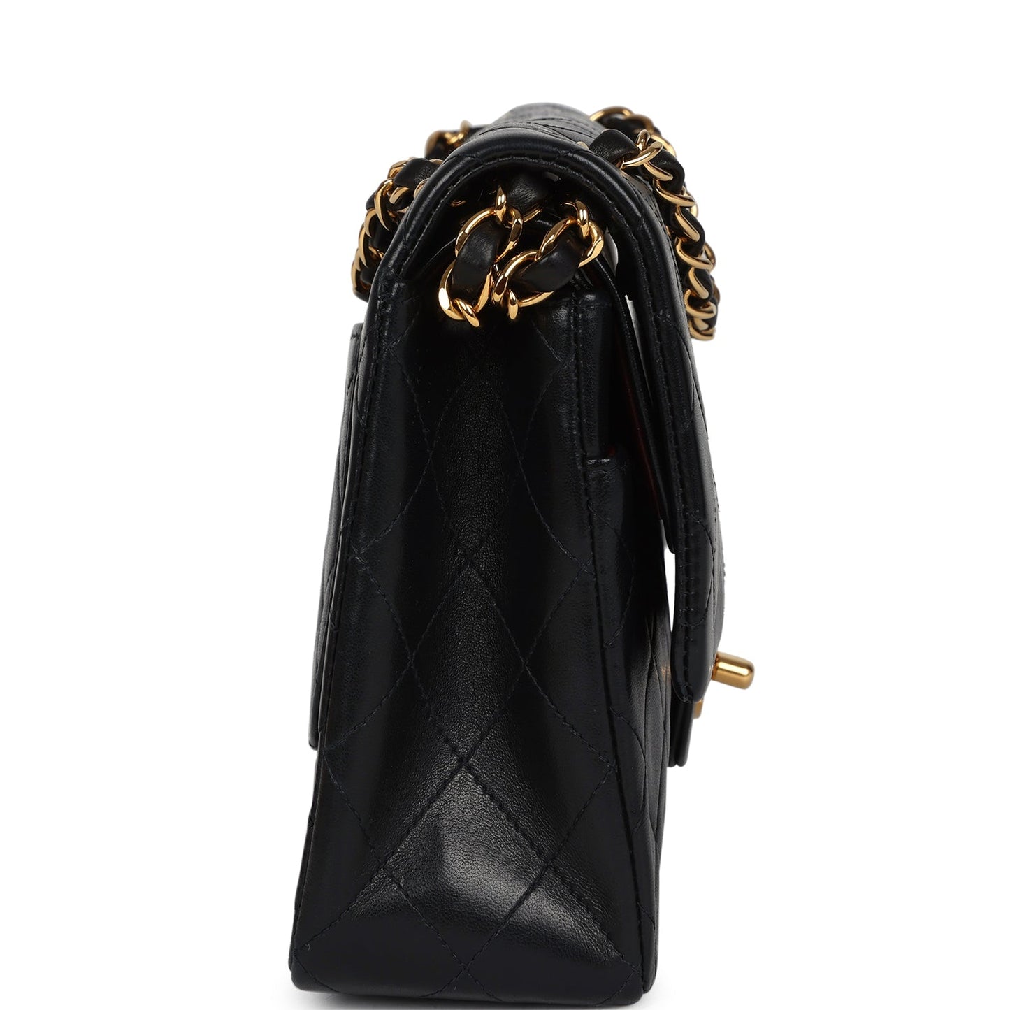 Chanel Medium Classic Double Flap Bag Black Lambskin Gold Hardware