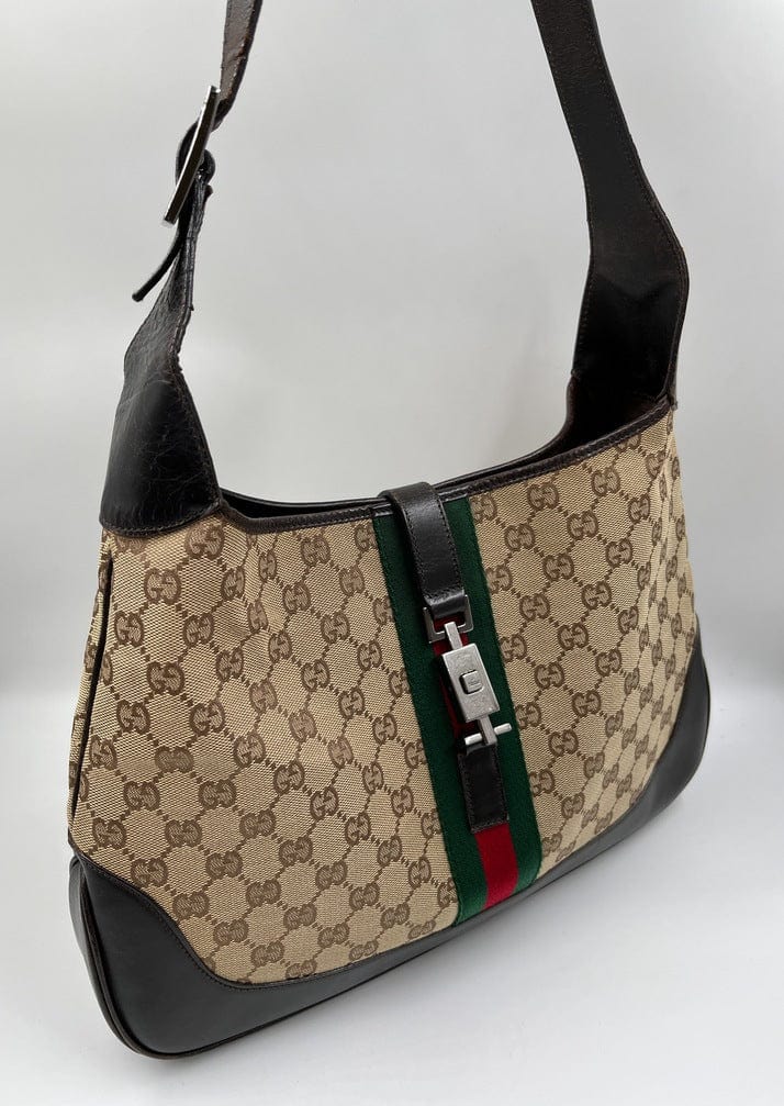 Gucci Leather Canvas Shoulder Bag