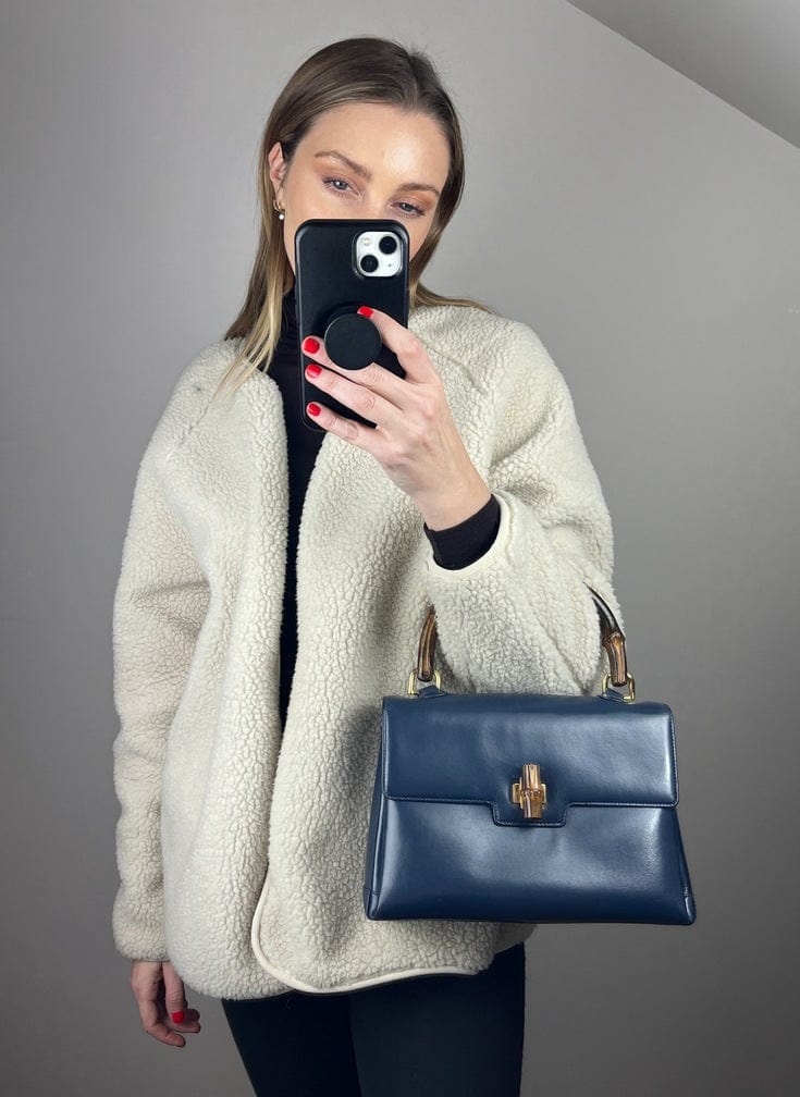 Gucci Bamboo Leather Shoulder Bag Style 2