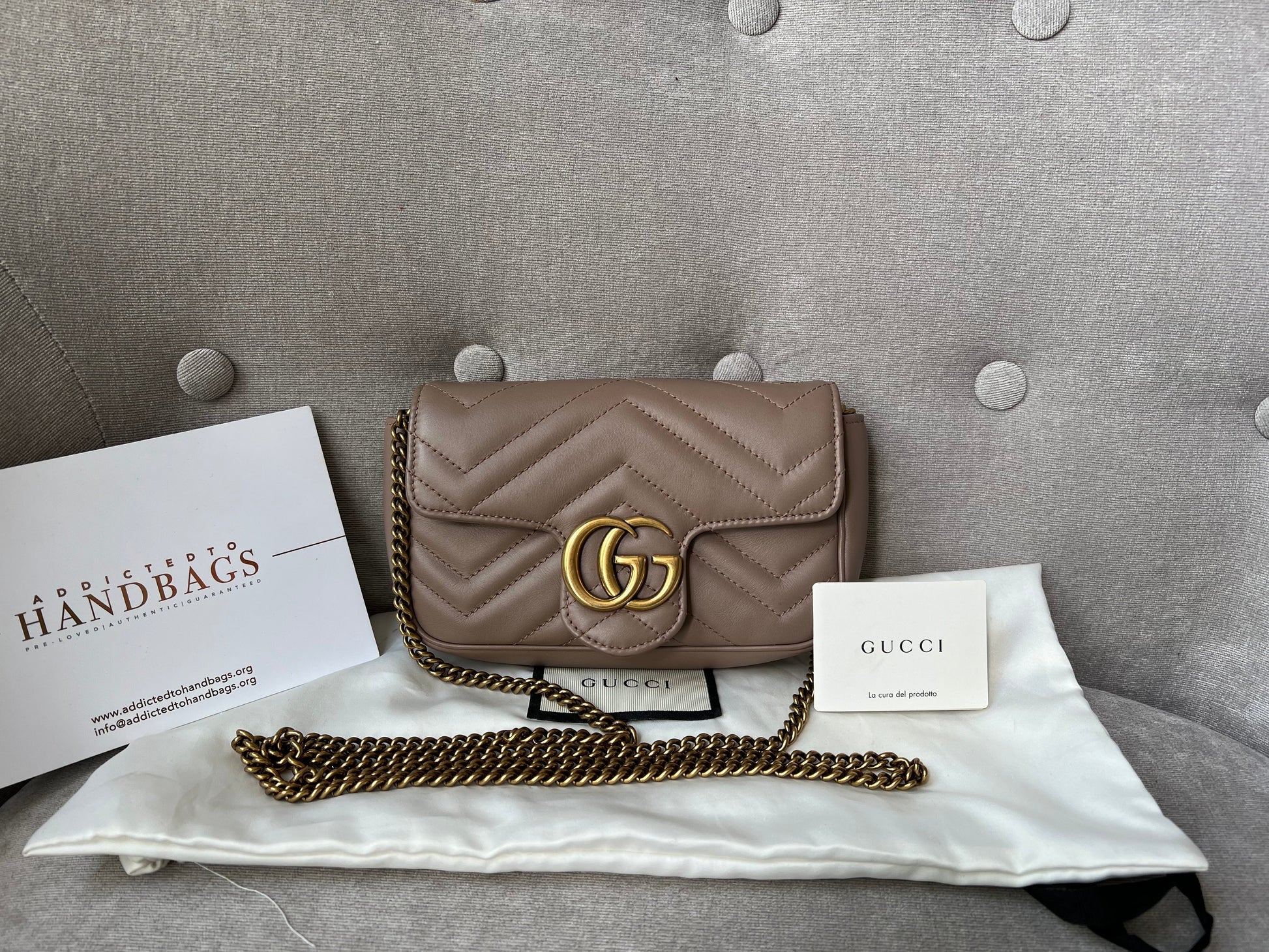 Gucci Chain Leather Shoulder Bag