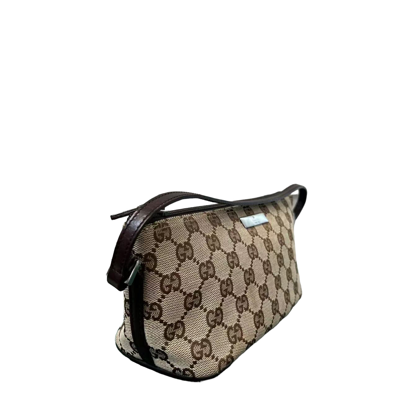 Gucci Monogram Leather Canvas Shoulder Bag