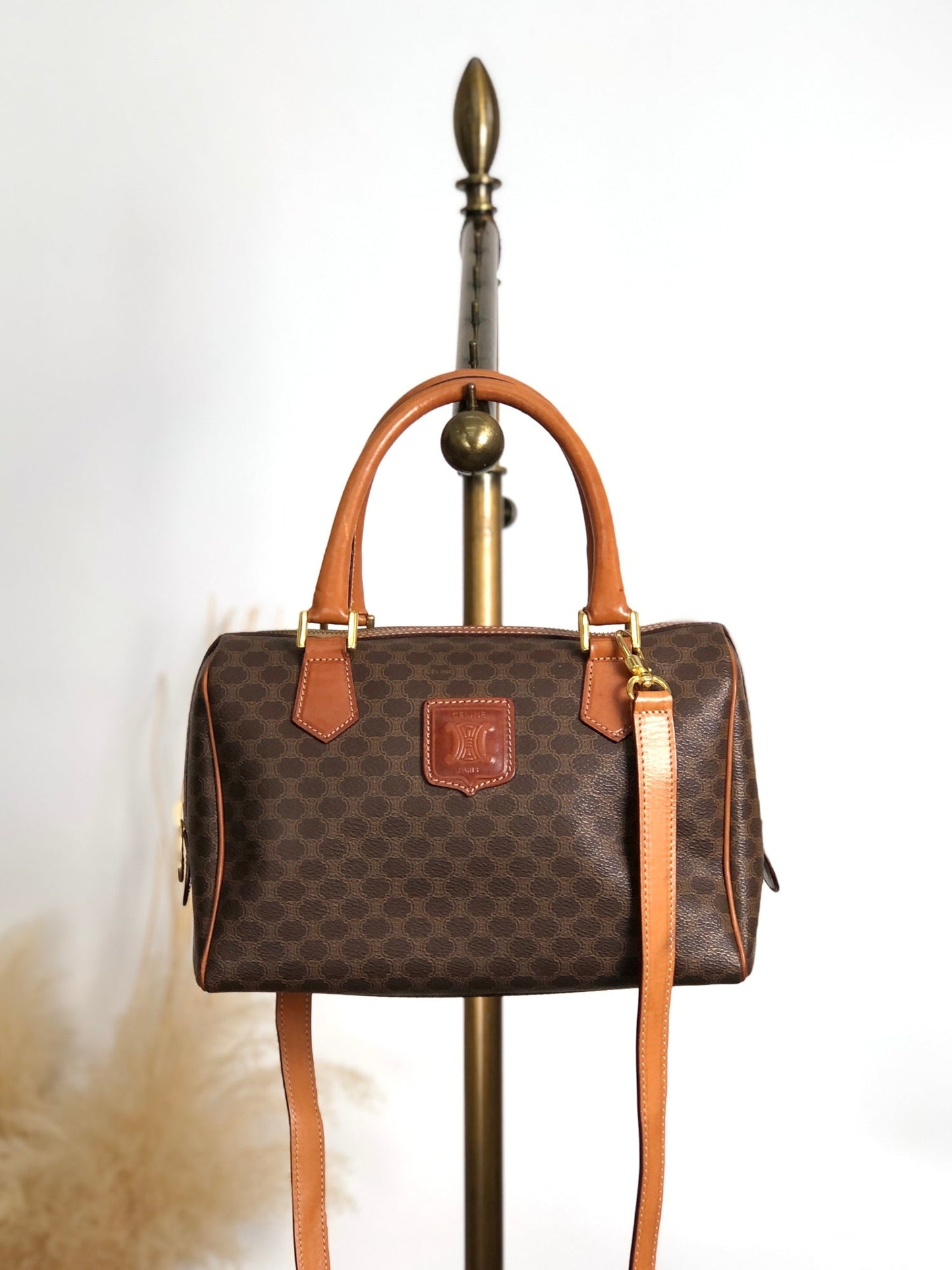 CELINE Two-way Handbag Shoulder bag Brown