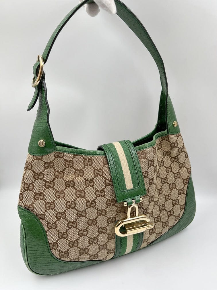 Gucci Leather Canvas Shoulder Bag