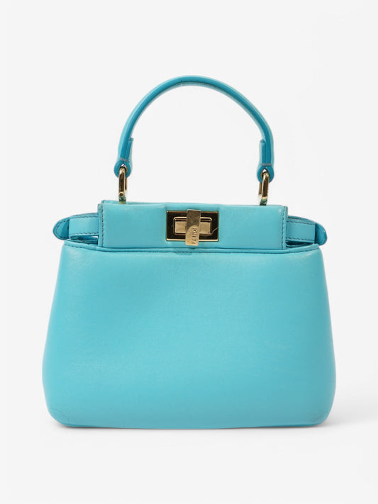 Fendi Peekaboo Light Blue Nappa Leather