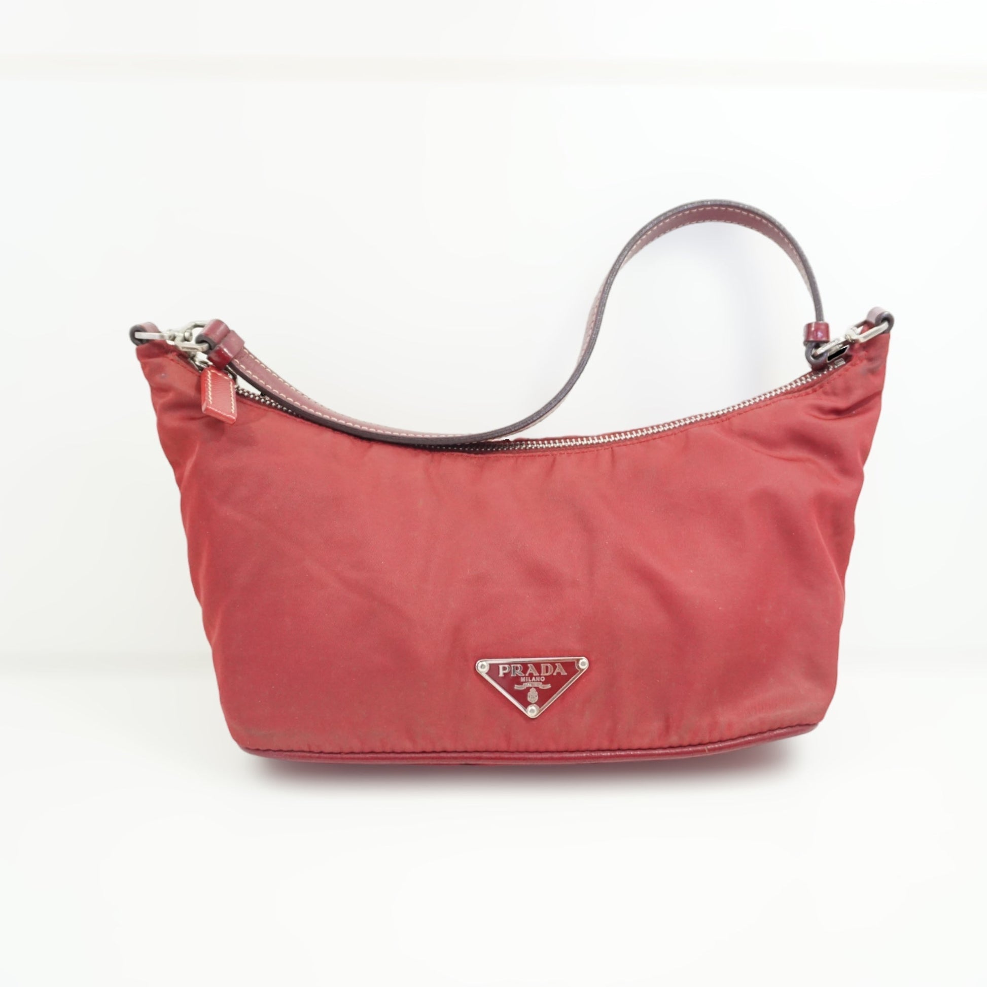 Prada Rød Tessuto Luxury Handbag