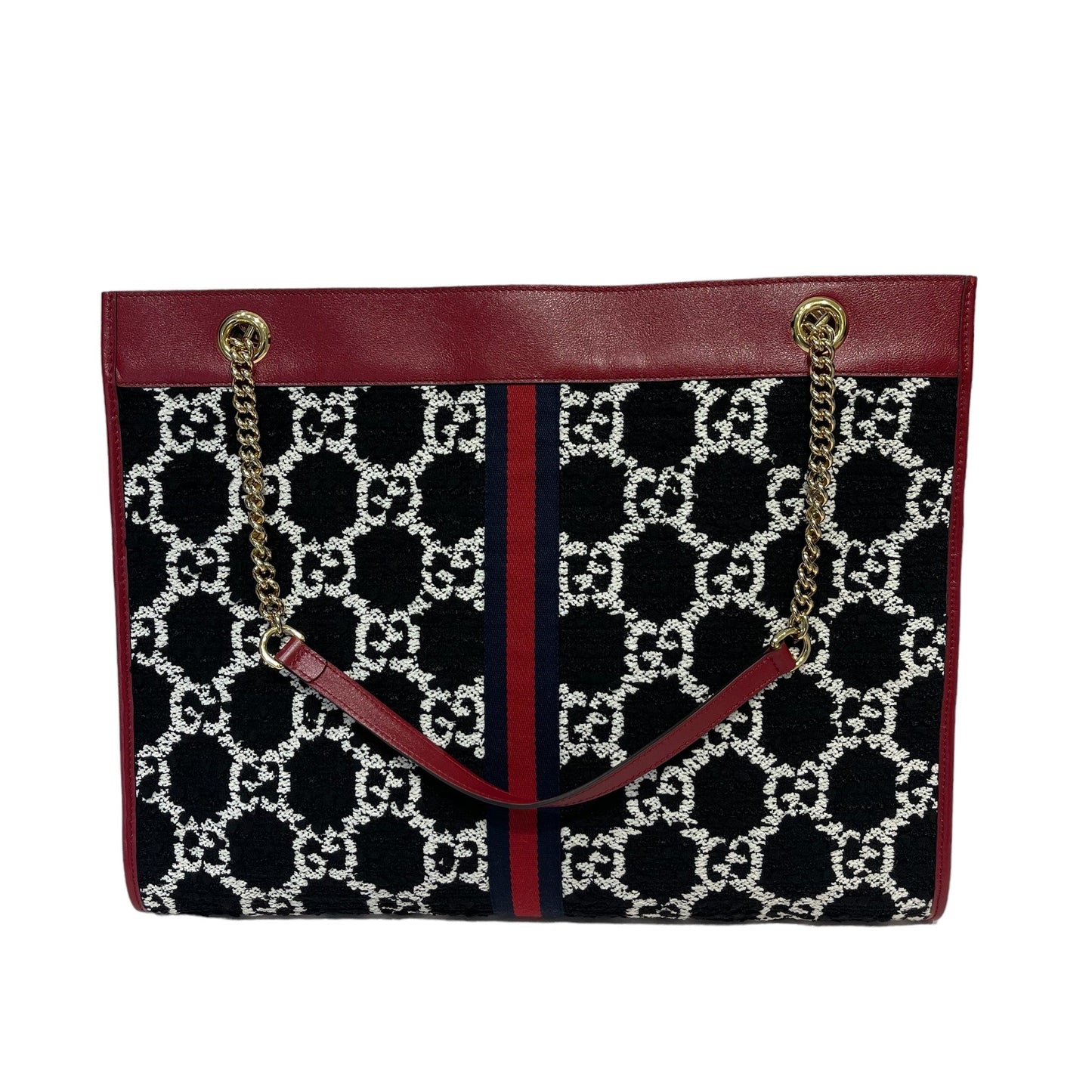 Gucci Monogram Chain Leather Tote