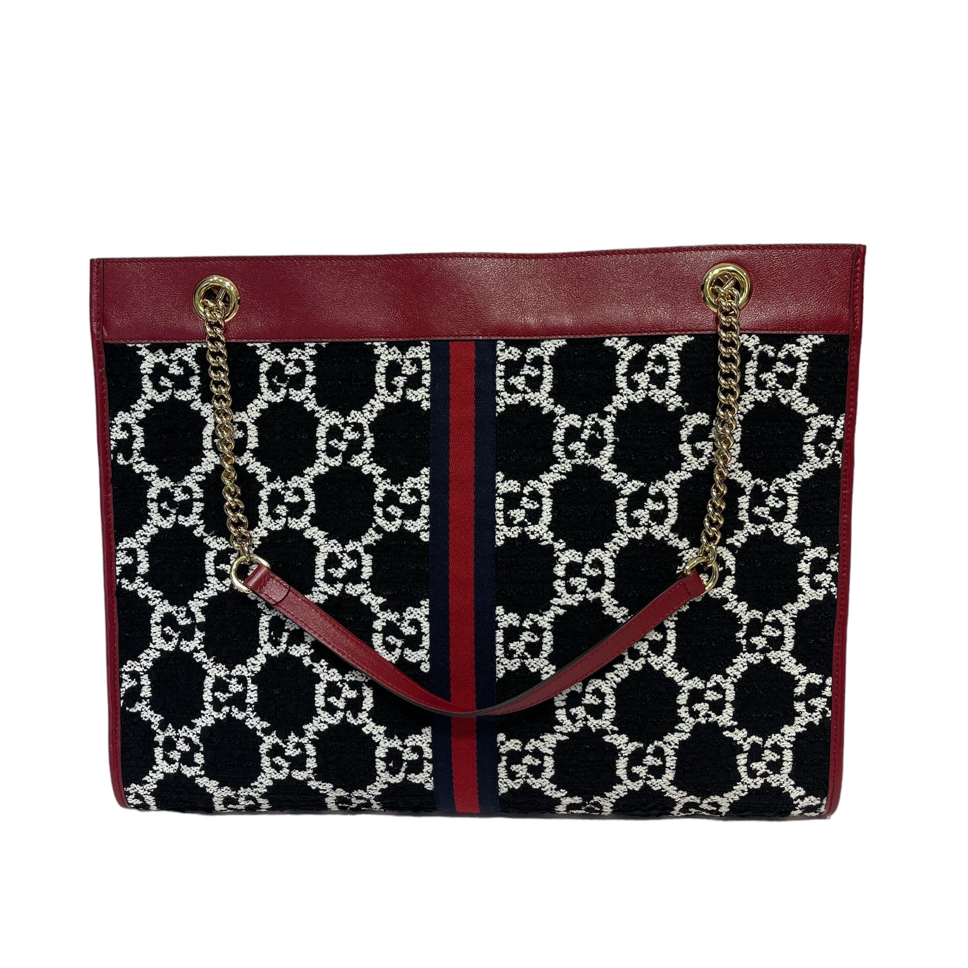 Gucci Monogram Chain Leather Tote