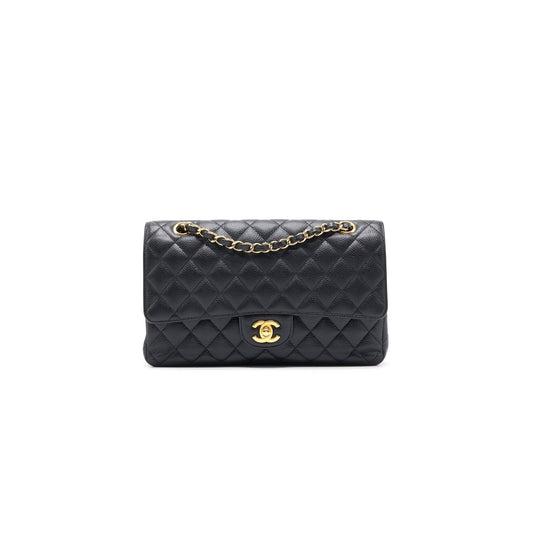 Chanel Classic Medium Double Flap Caviar Shoulder Bag