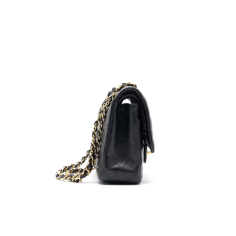Chanel Classic Medium Double Flap Caviar Shoulder Bag