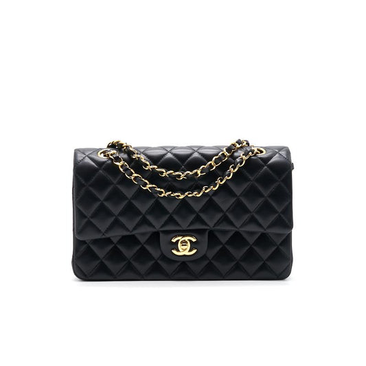 Chanel Classic Medium Double Flap Lambskin with GHW Shoulder Bag