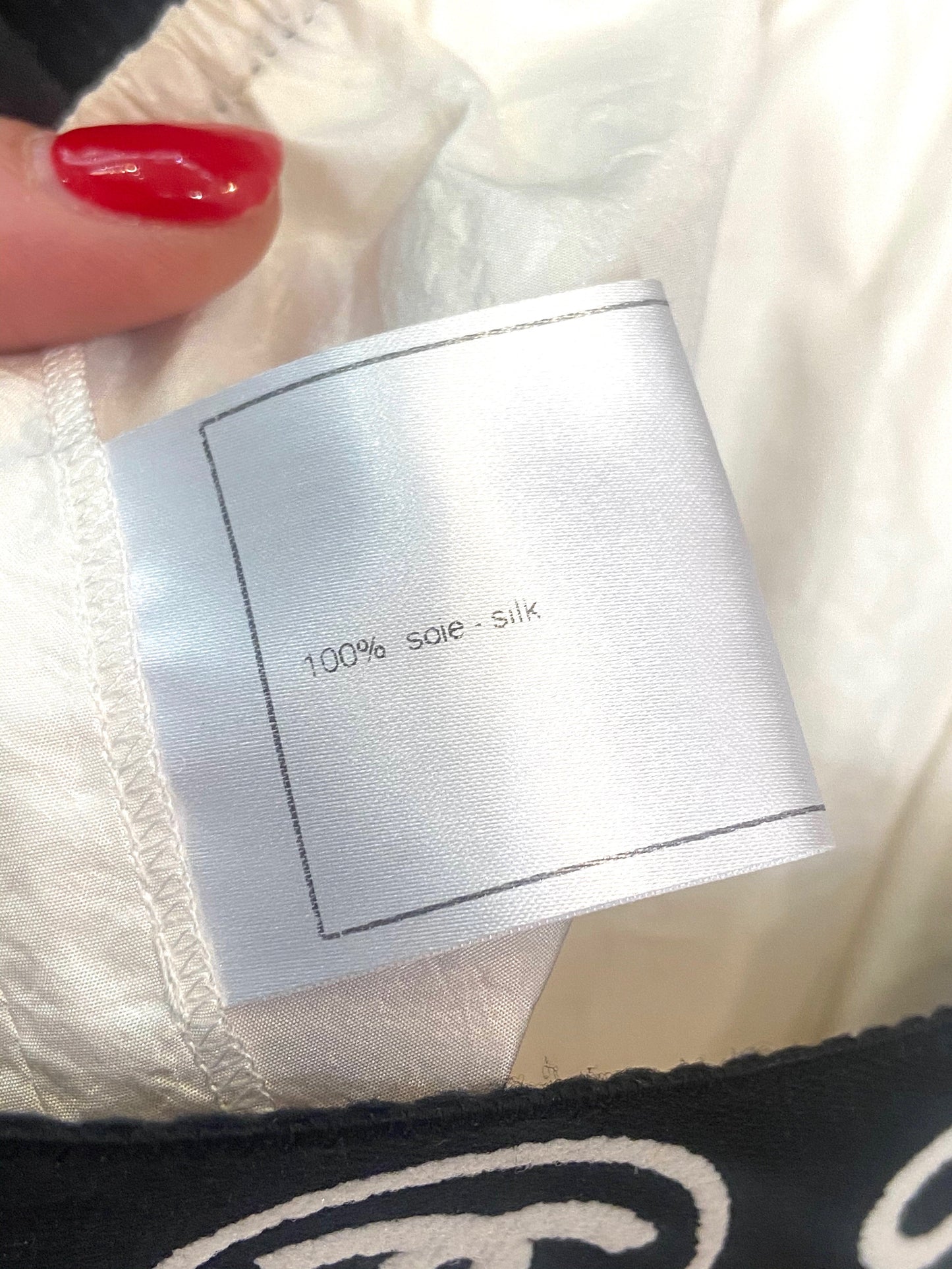 CHANEL LOGO WAIST SILK SKIRT Shoulder Bag