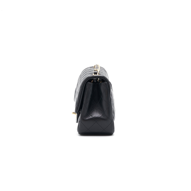 Chanel Mini Square Black Lambskin Handbag