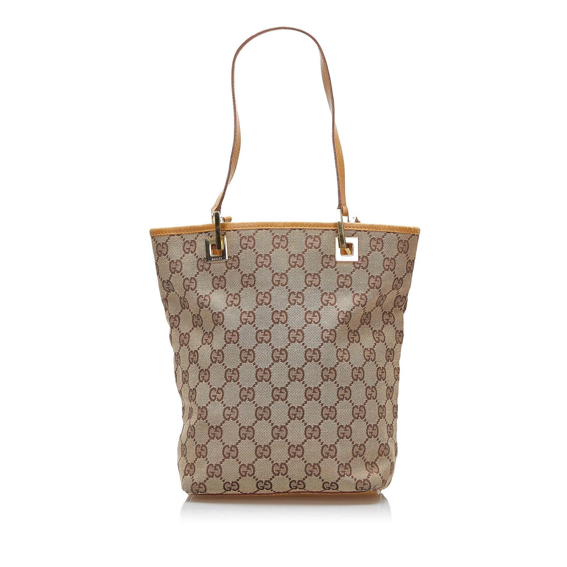 Gucci Leather Canvas Tote