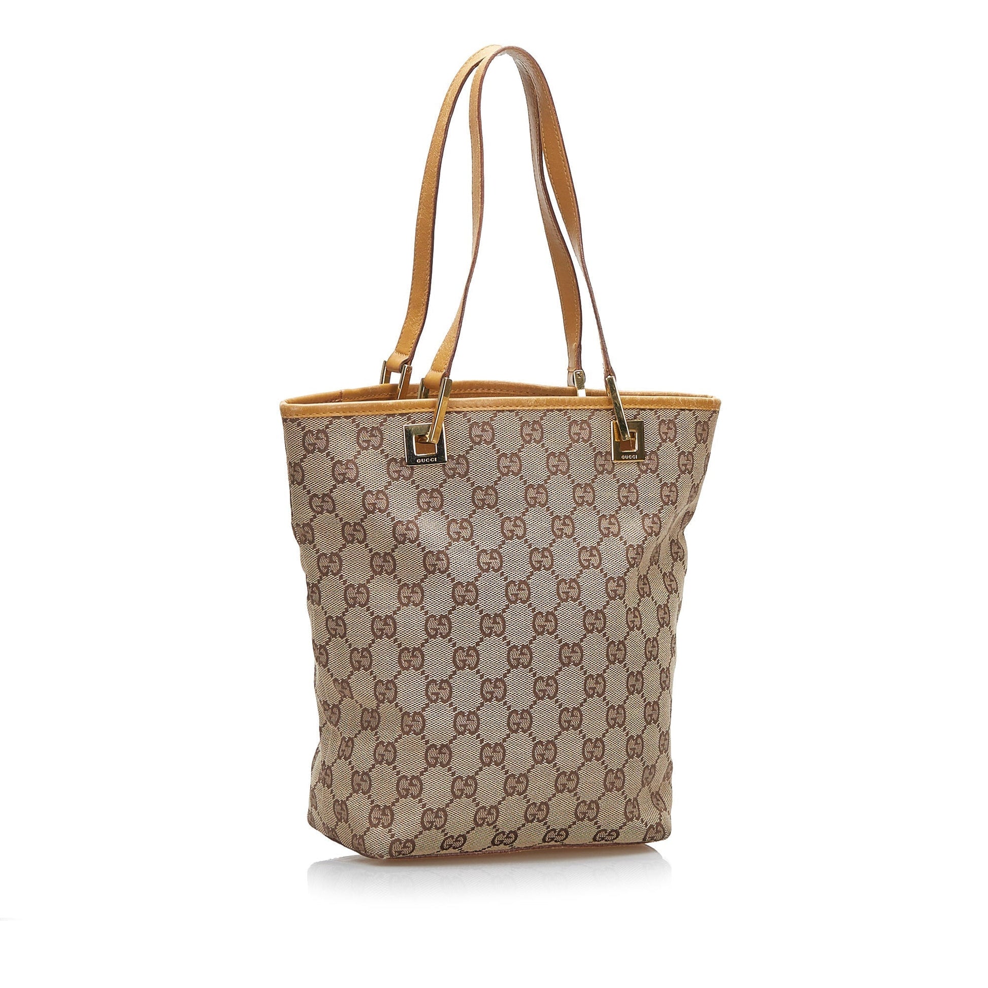 Gucci Leather Canvas Tote
