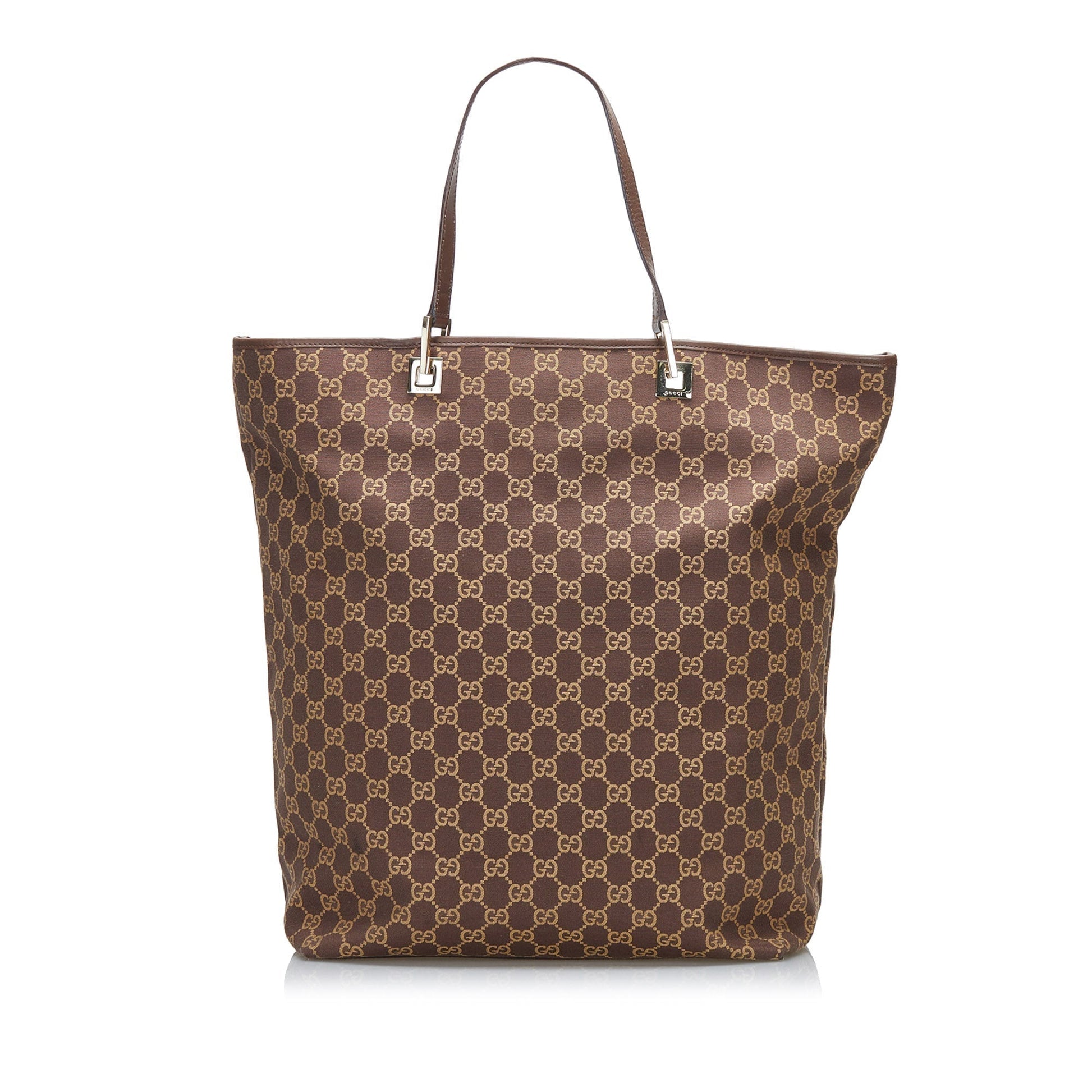 Gucci Leather Canvas Tote