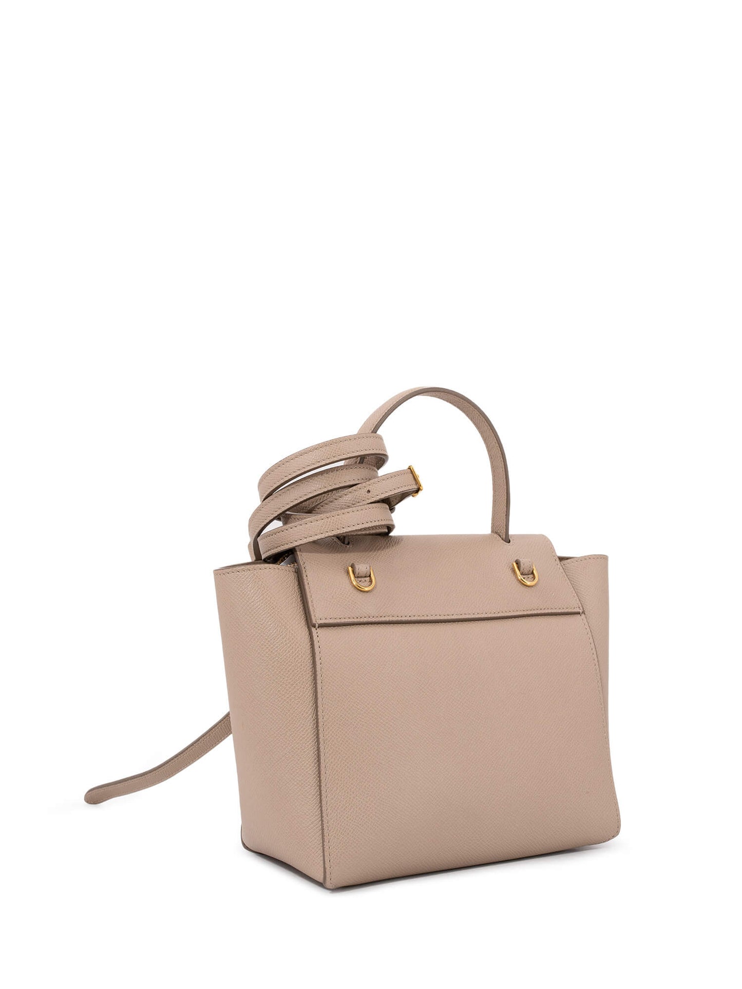 Luxury CELINE Grained Leather Nano Belt Bag Taupe