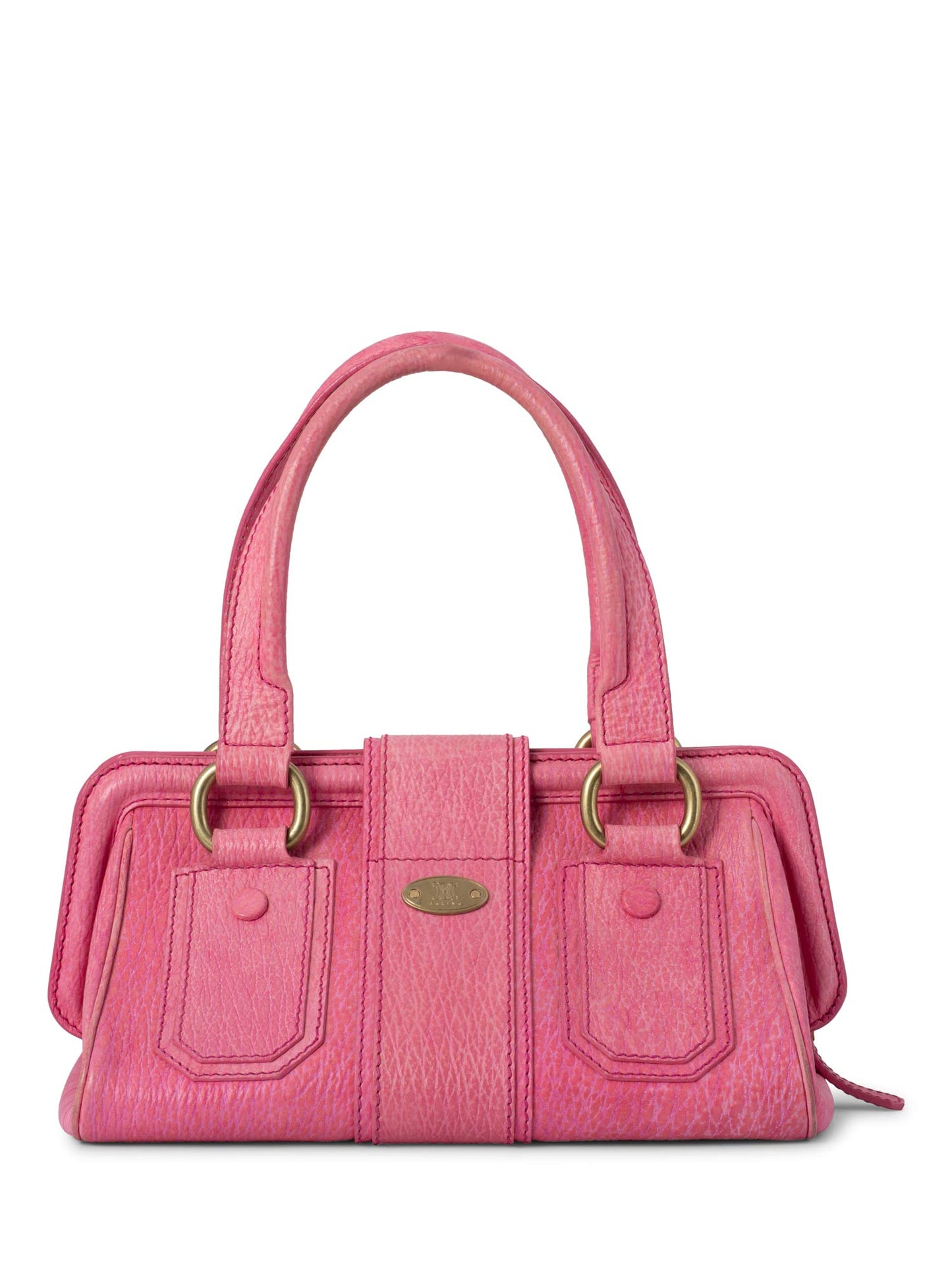 Luxury CELINE Pebble Leather Ella Doctor Bag Pink