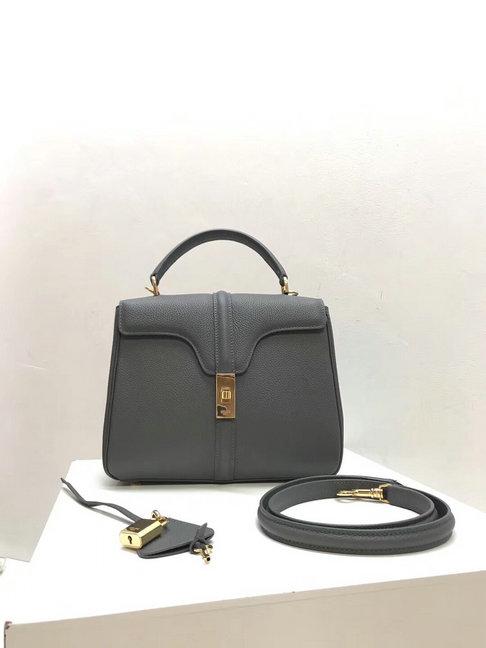 Celine Small Bag In Grained Calfskin Medium Grey