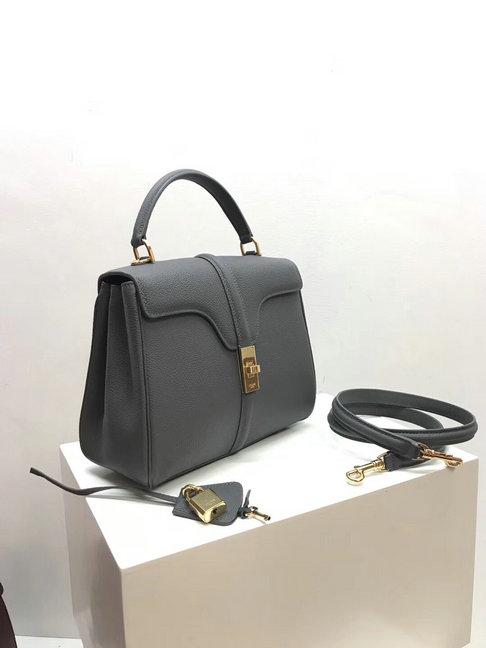 Celine Small Bag In Grained Calfskin Medium Grey