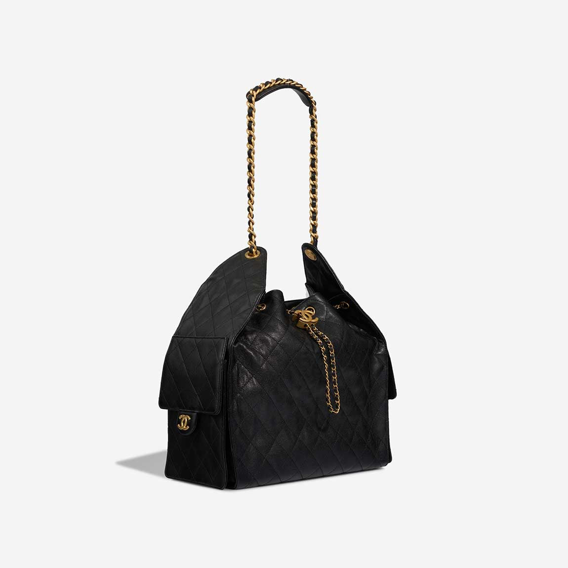 CHANEL 25 CAVIAR QUILTED CALFSKIN LEATHER SMALL HOBO BAG