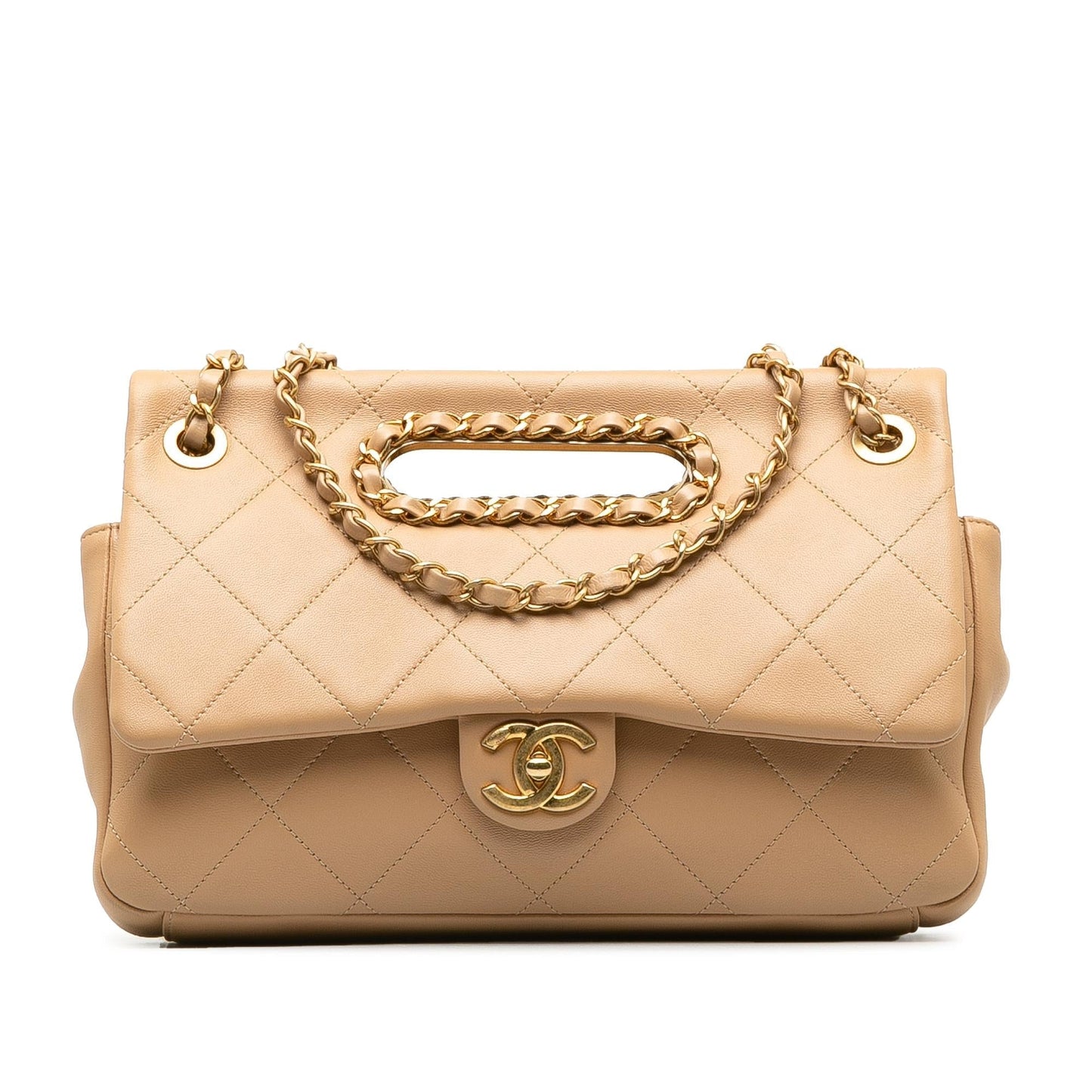 Chanel A Real Catch Lambskin Satchel (SHG-mZDJD0) Handbag