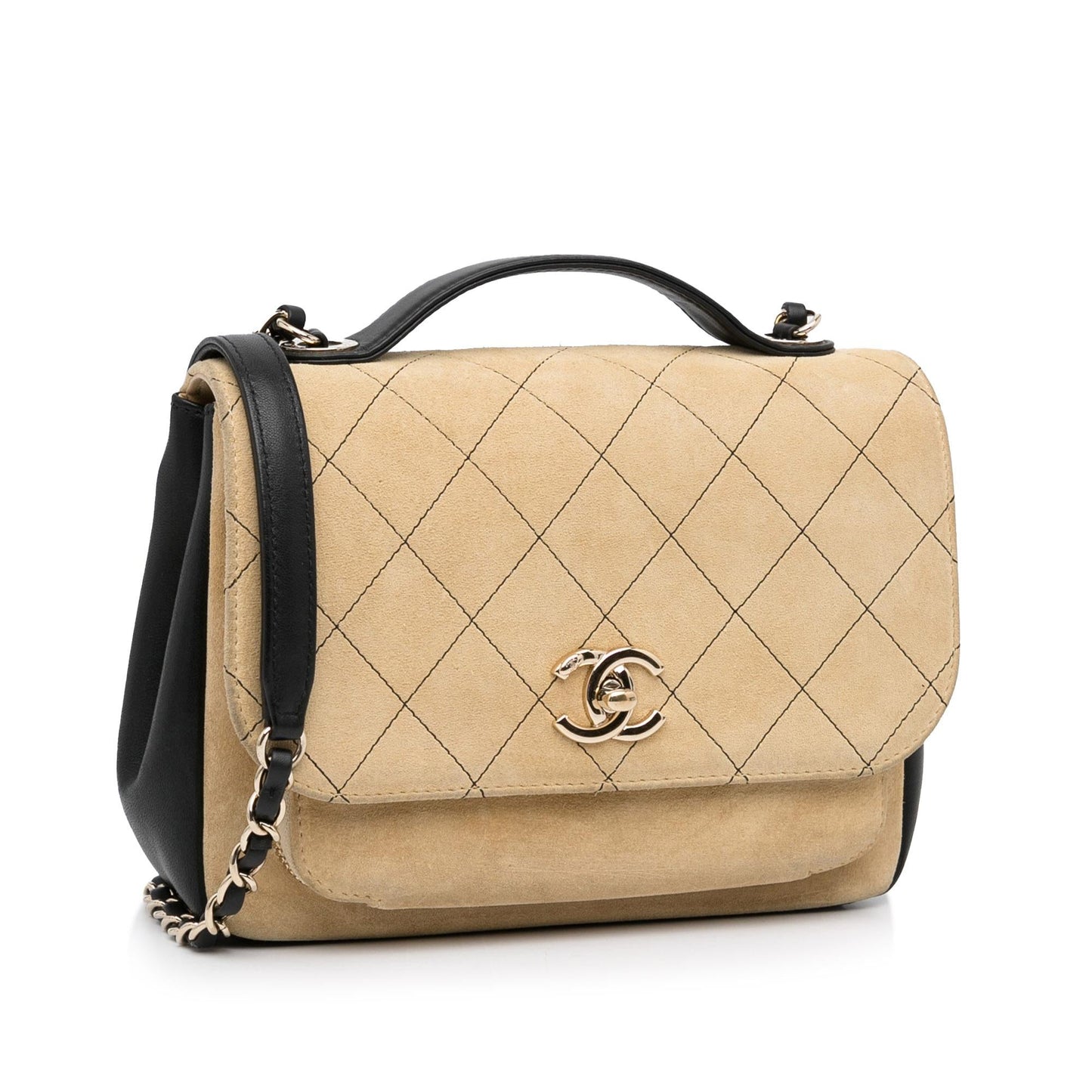 Chanel Business Affinity Suede Flap (SHG-7Wkj4C) Shoulder Bag