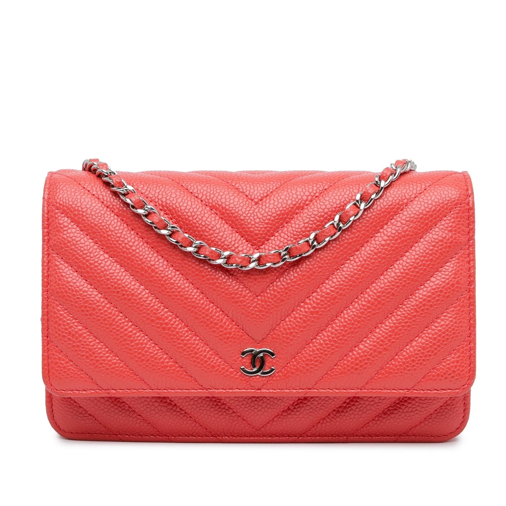 Chanel CC Chevron Caviar Wallet On Chain (SHG-Z8eO2B) Crossbody