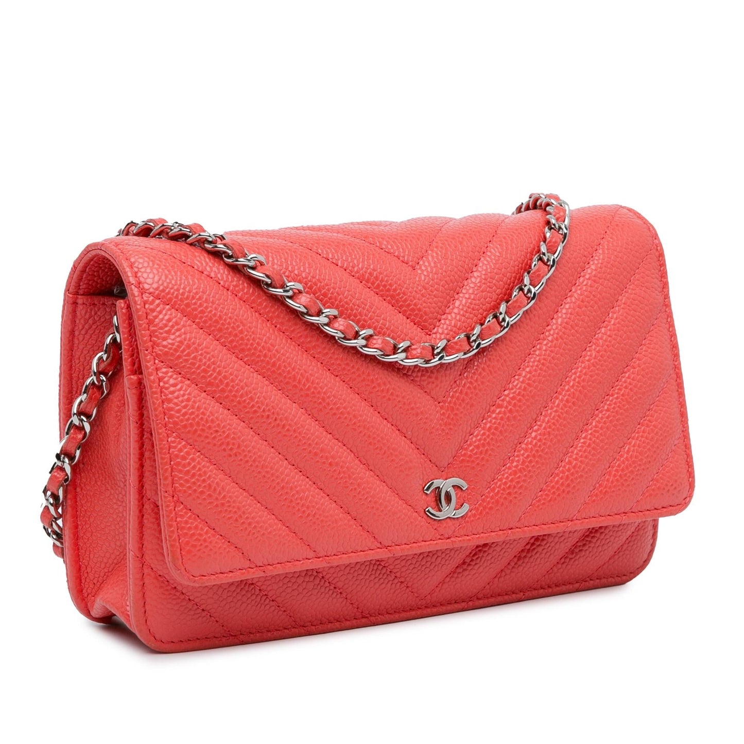Chanel CC Chevron Caviar Wallet On Chain (SHG-Z8eO2B) Crossbody