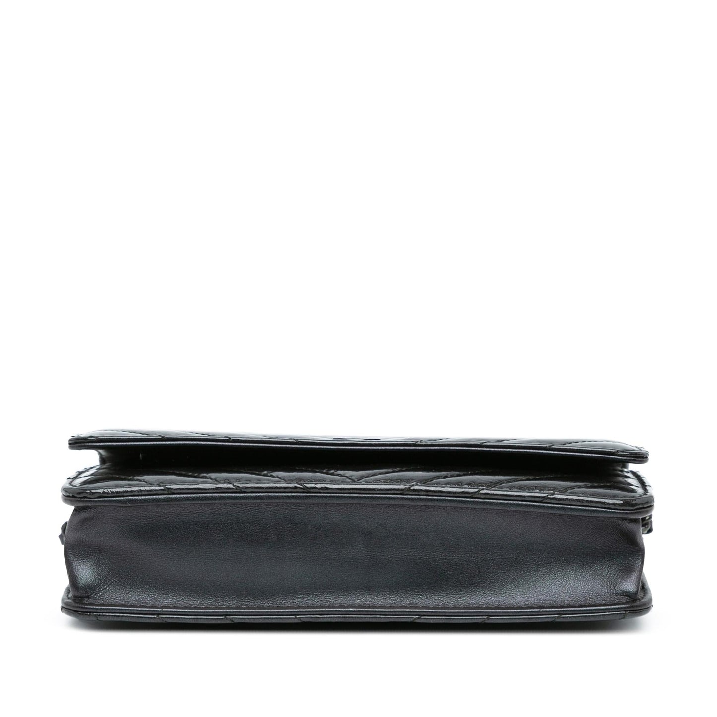 Chanel CC Chevron Quilted Crumpled Calfskin Wallet On Chain (SHG-Ad87DZ) Crossbody
