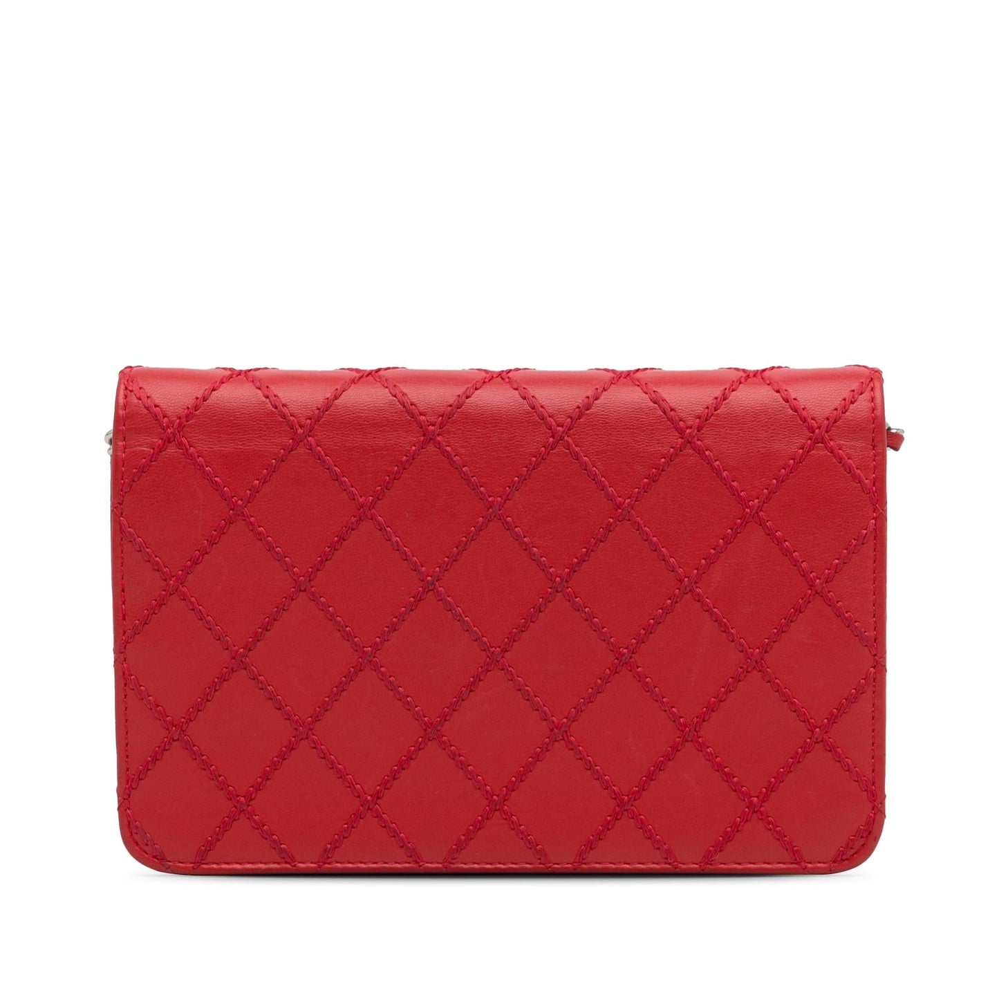 Chanel CC Lambskin Wild Stitch Wallet on Chain (SHG-GQnVtv) Crossbody