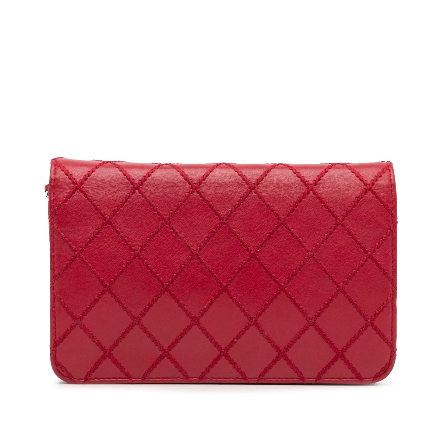 Chanel CC Lambskin Wild Stitch Wallet on Chain (SHG-XCKcTY) Crossbody