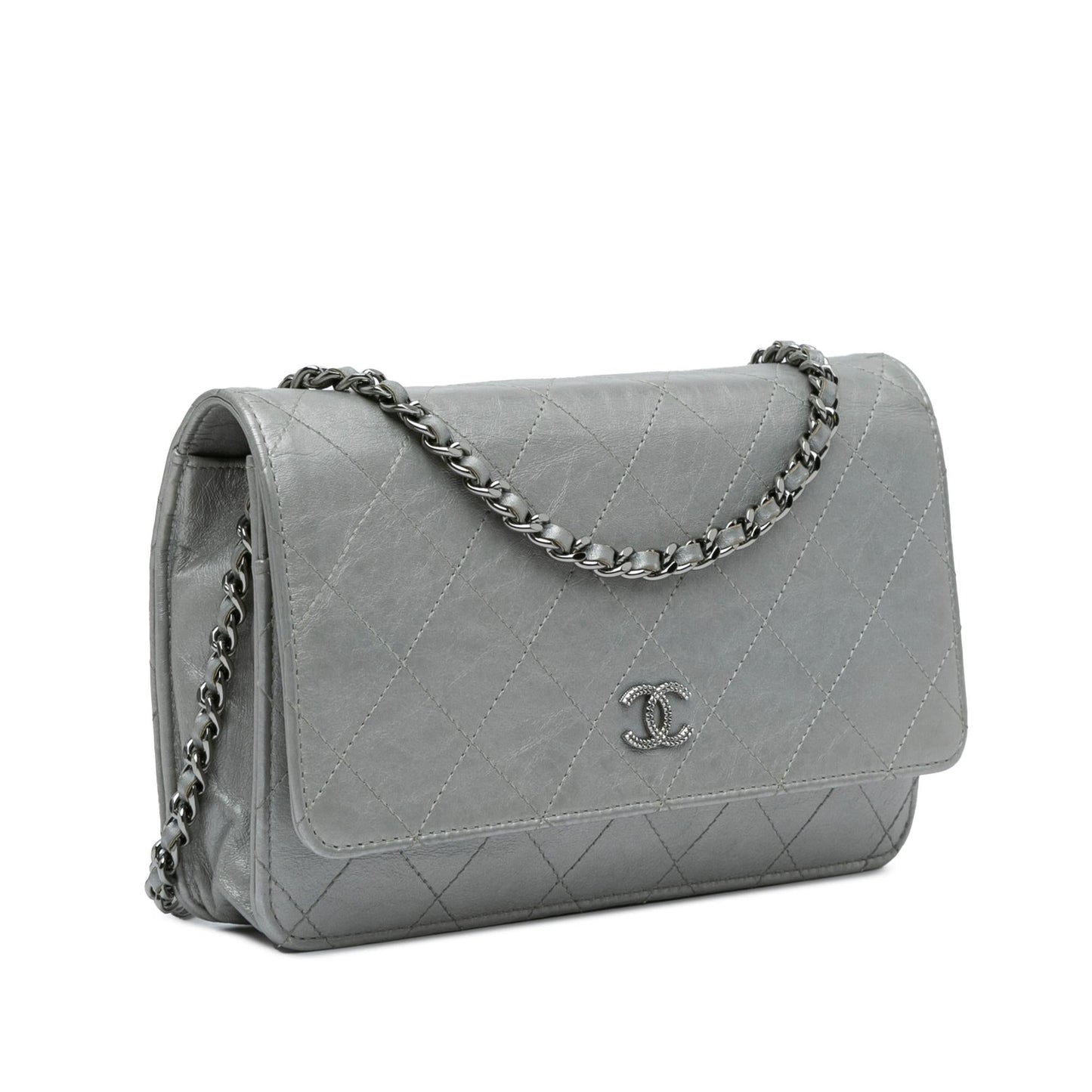 Chanel CC Quilted Aged Calfskin Wallet On Chain (SHG-x0Wgqd) Crossbody