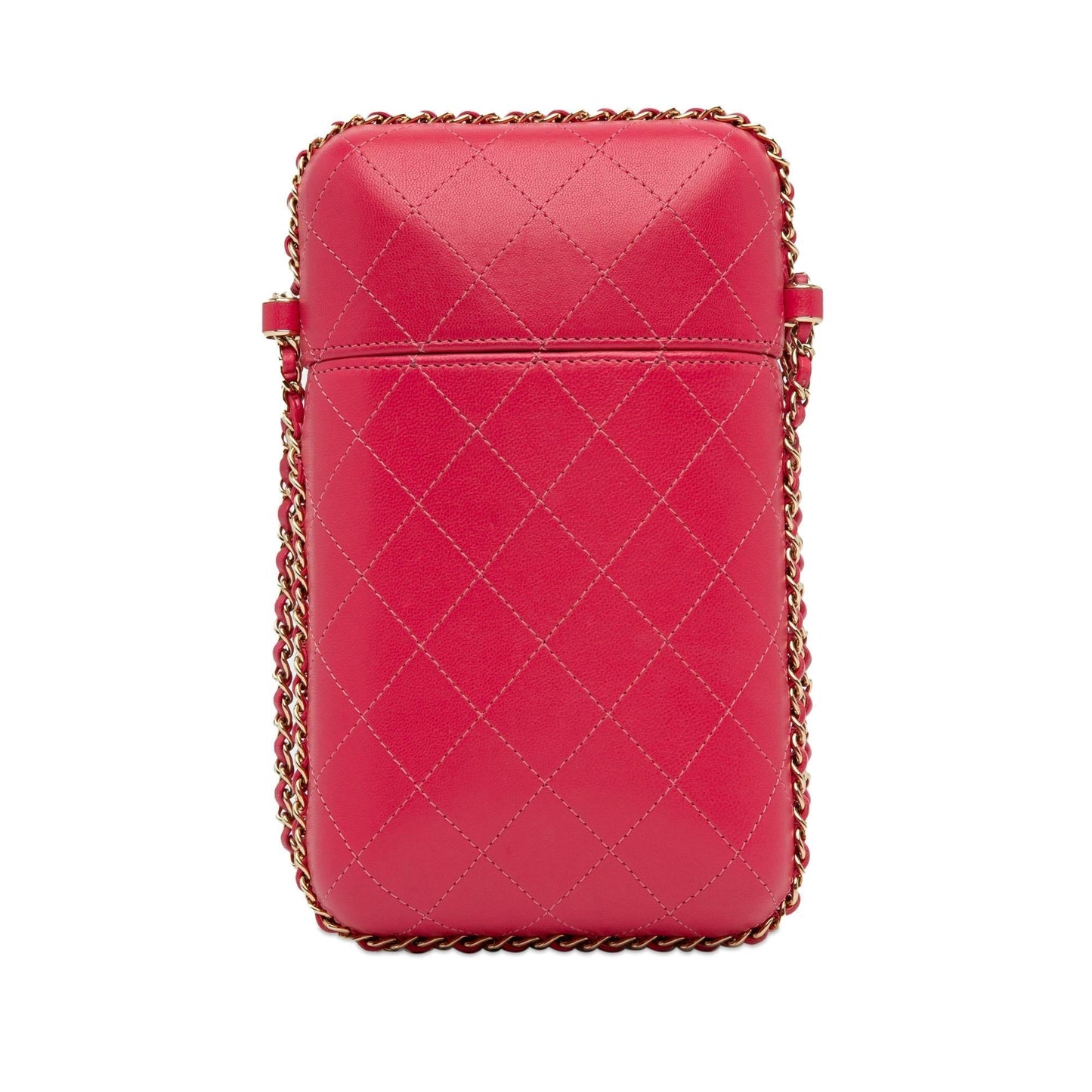 Chanel CC Quilted Calfskin Chain Around Phone Holder (SHG-oQsvAj) Crossbody