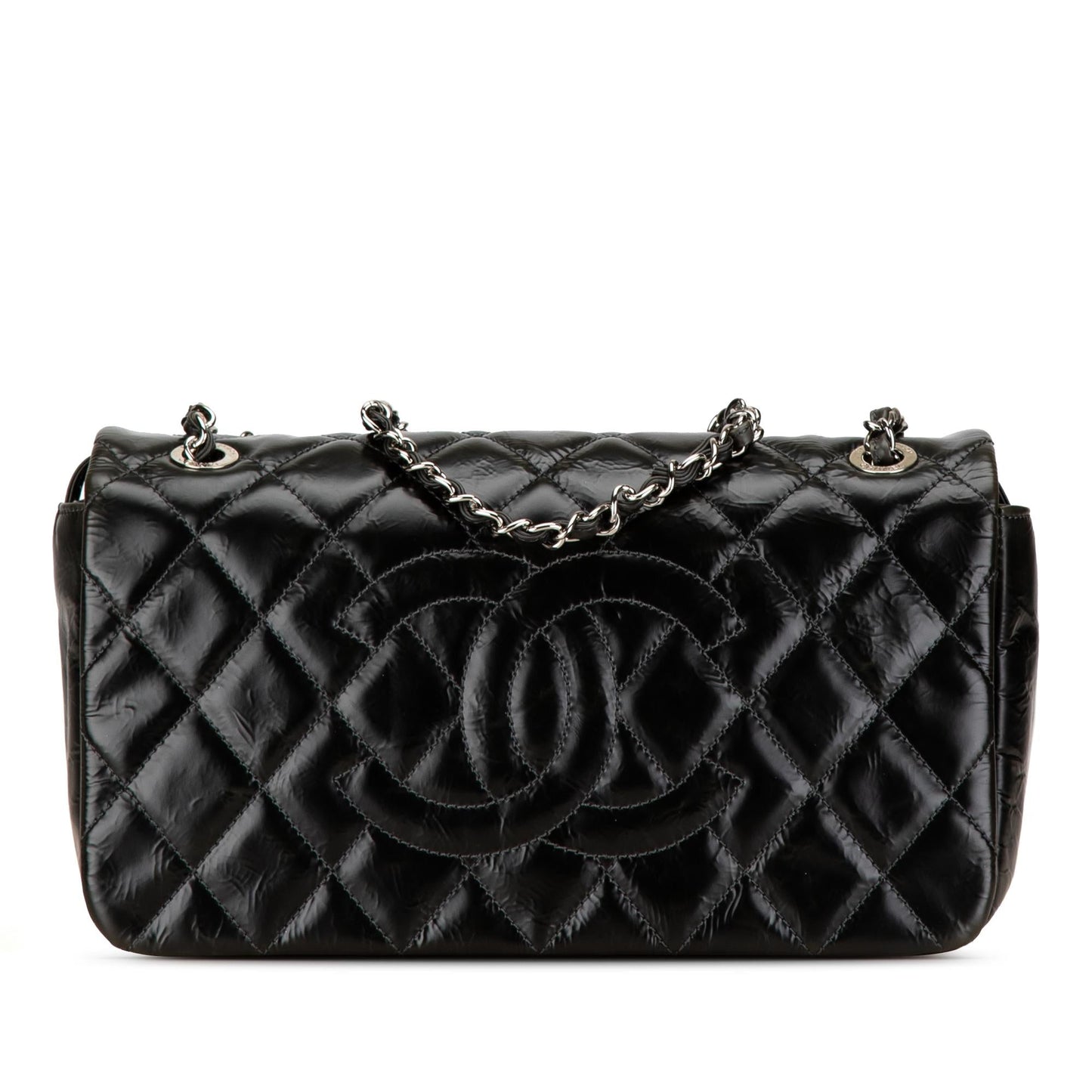 Chanel CC Quilted Glazed Calfskin Flap (SHG-16f7wX) Shoulder Bag