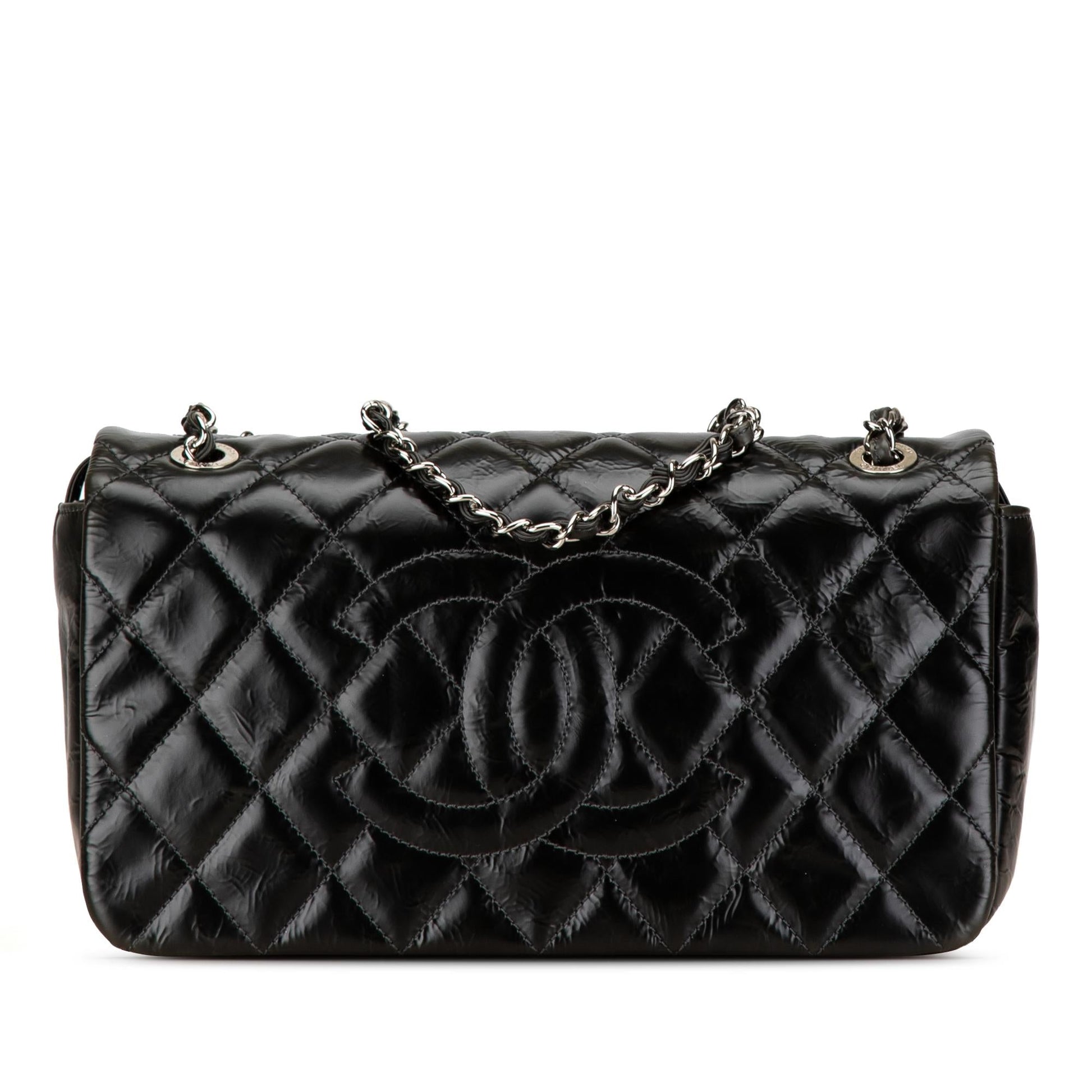 Chanel CC Quilted Glazed Calfskin Flap (SHG-16f7wX) Shoulder Bag