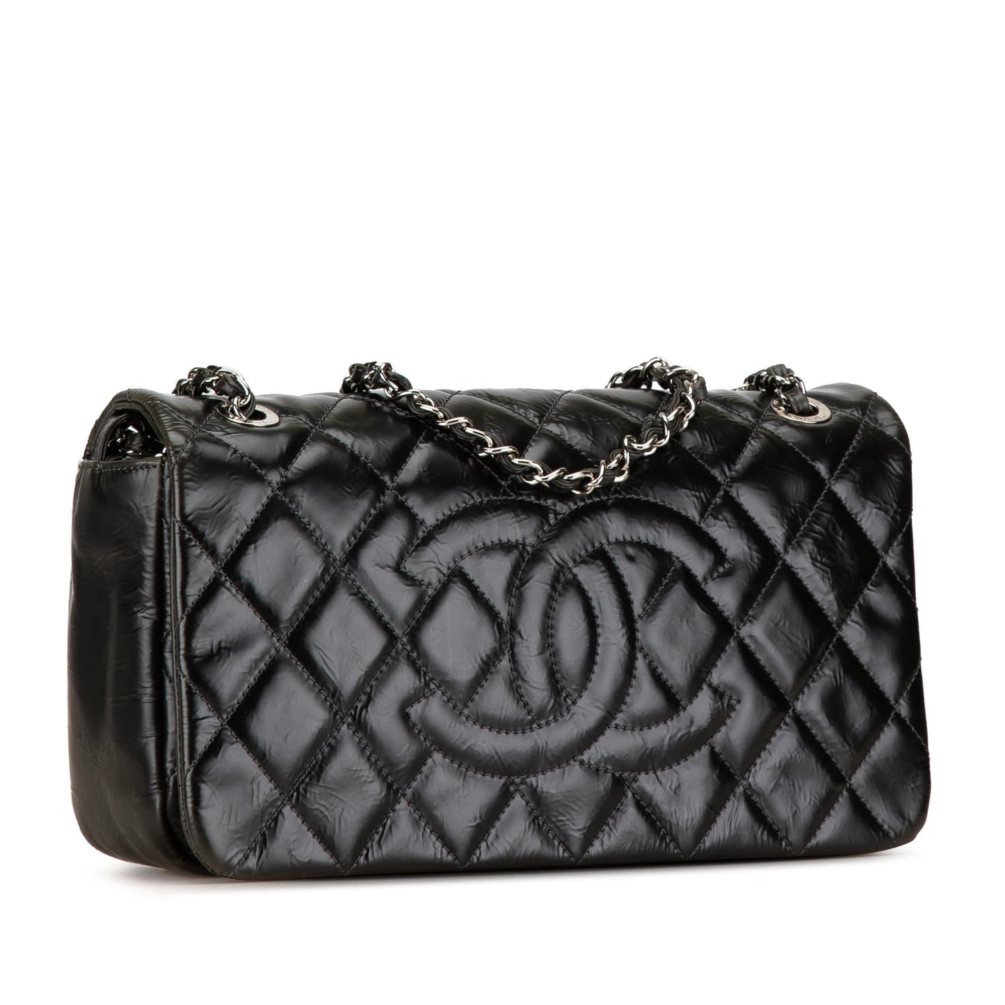 Chanel CC Quilted Glazed Calfskin Flap (SHG-16f7wX) Shoulder Bag