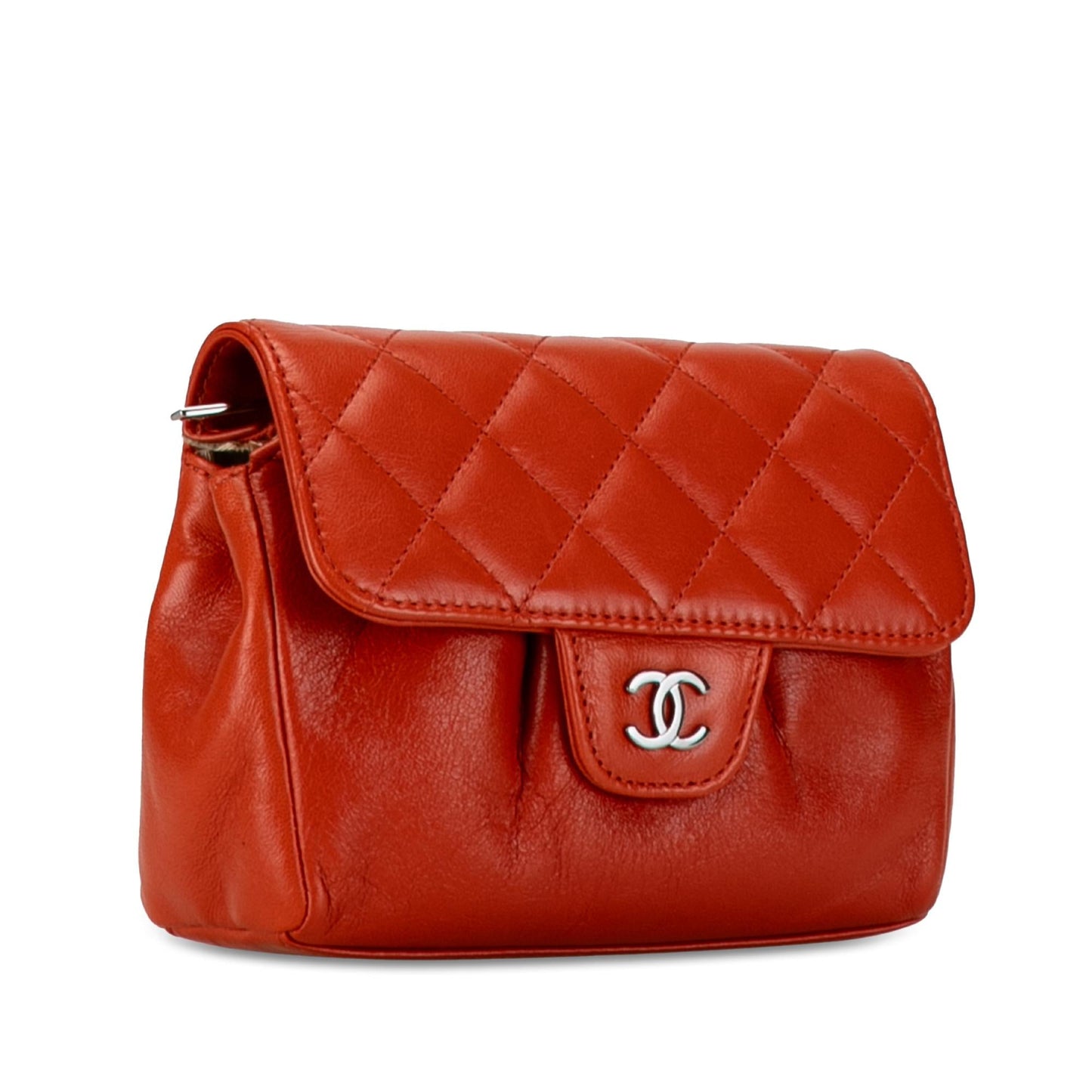 Chanel CC Quilted Lambskin Cosmetic Case (SHG-lBlq6T) Handbag