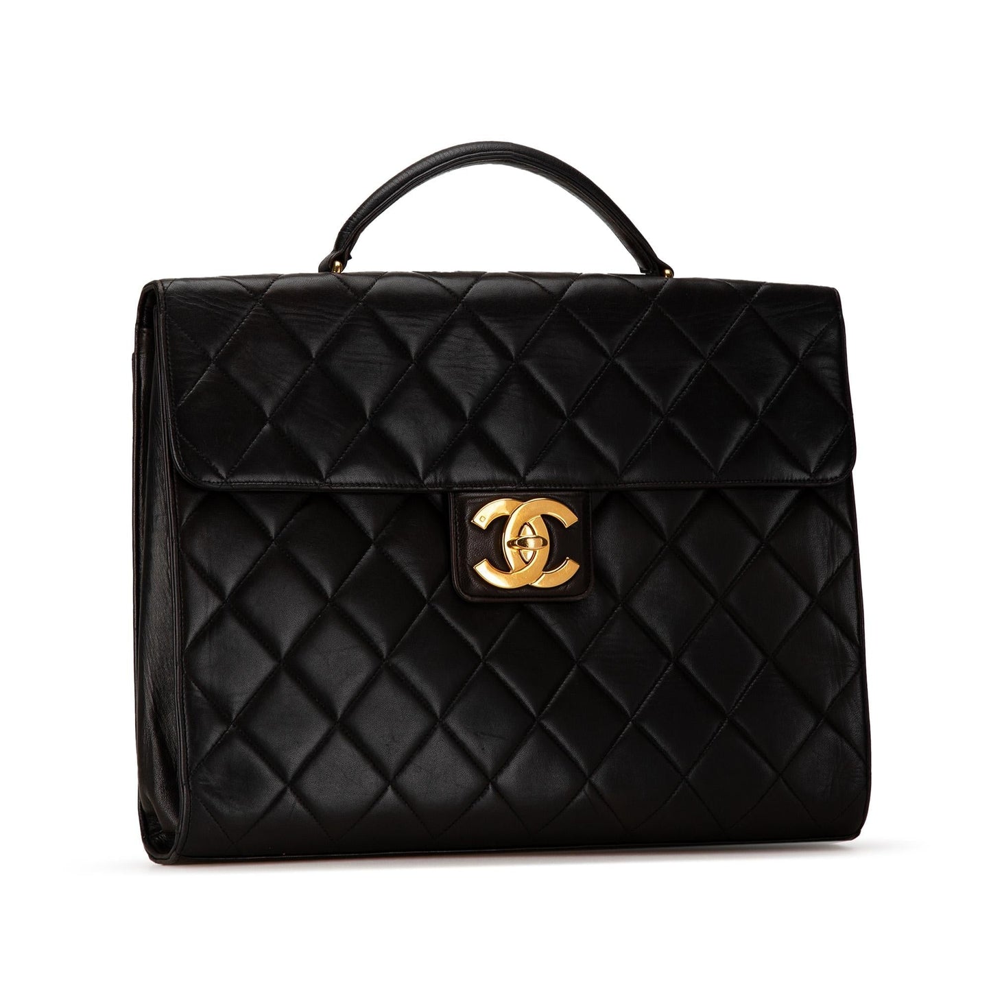 Chanel CC Quilted Lambskin Flap Briefcase (SHG-8TcoB4) Tote