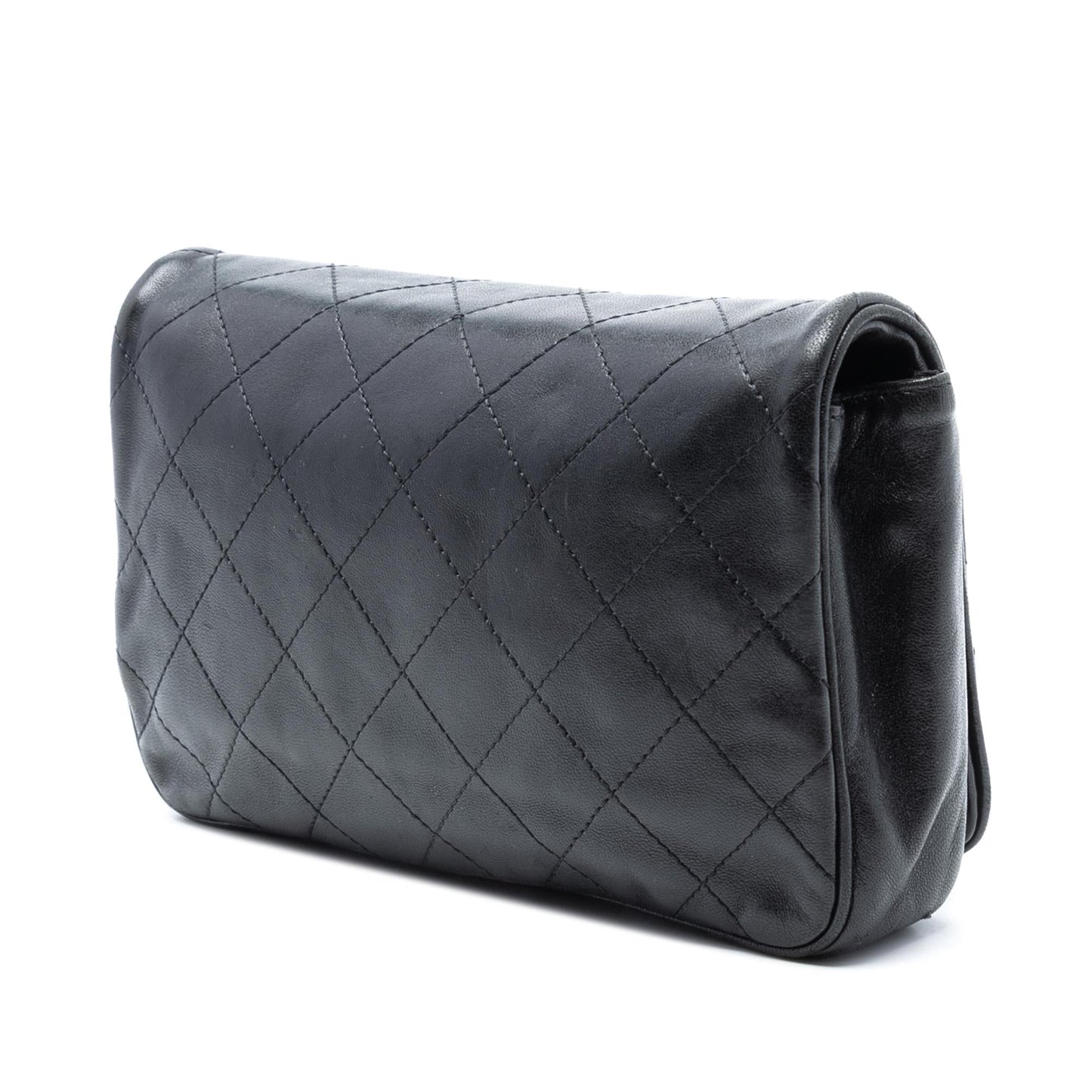 Chanel CC Quilted Lambskin Full Flap Wallet on Chain
