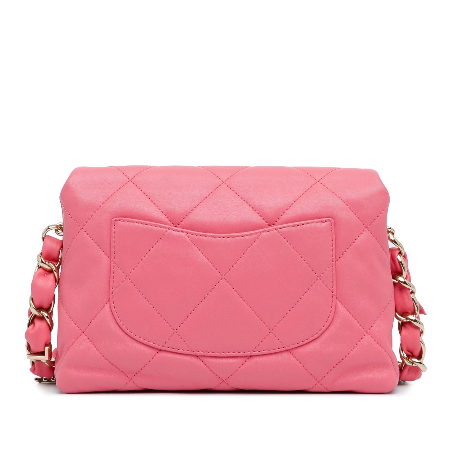 Chanel CC Quilted Lambskin Logo Chain Flap (SHG-Q5syAA) Shoulder Bag