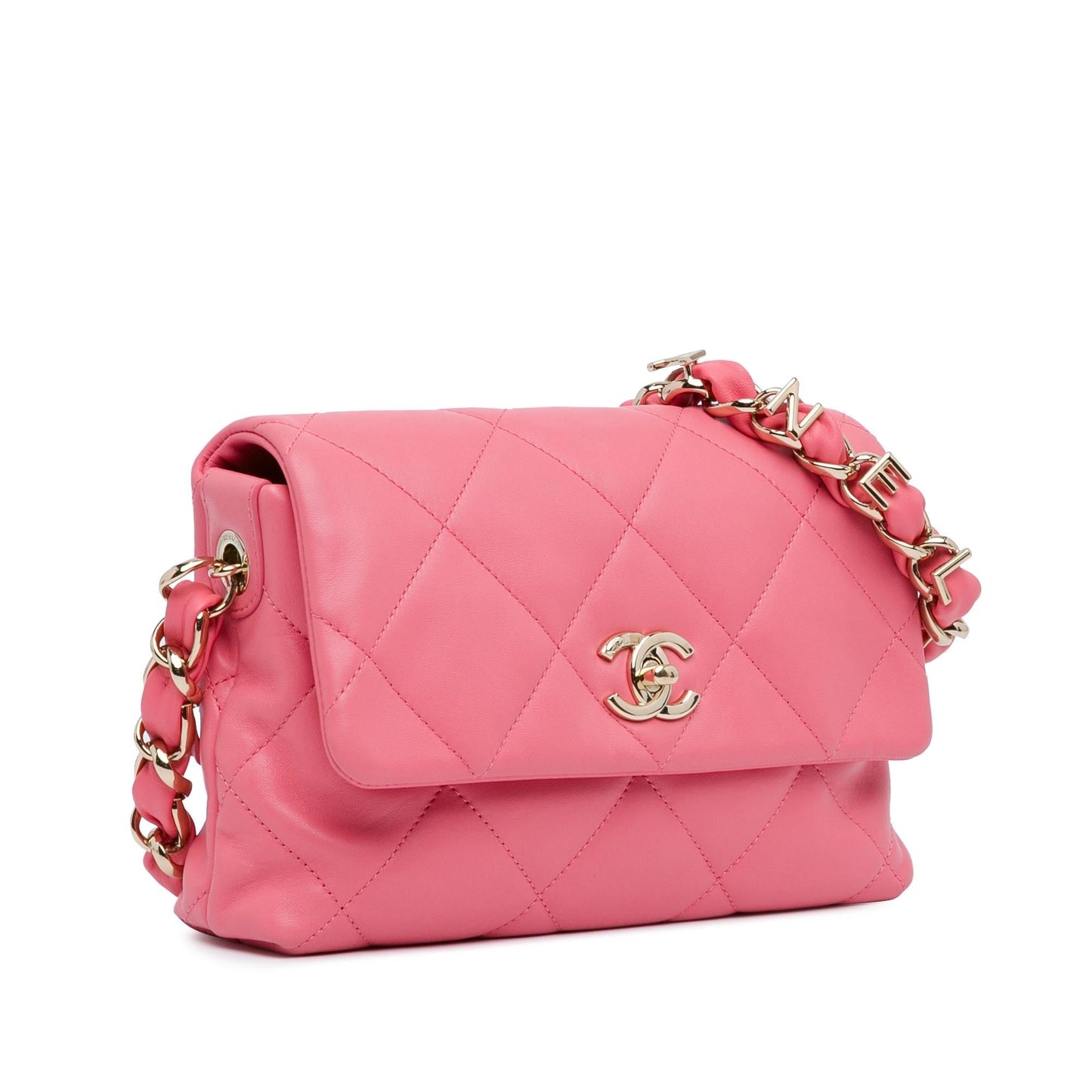 Chanel CC Quilted Lambskin Logo Chain Flap (SHG-Q5syAA) Shoulder Bag